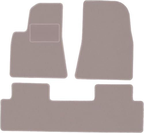 Alfombrillas de Terciopelo Beige para Coche, diseñadas para: Tesla Model 3 (2017