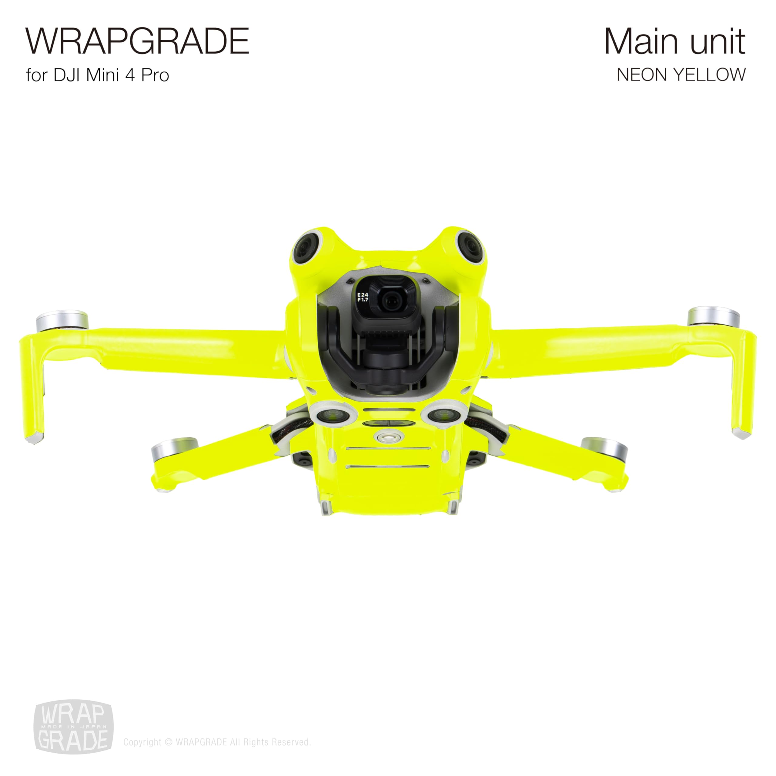 WRAPGRADE Skin Stickers Compatible with DJI Mini 4 Pro, Neon Yellow, DJI Mini 4 Pro, 5.59 x 2.52 x 2.03 inches - Image 4
