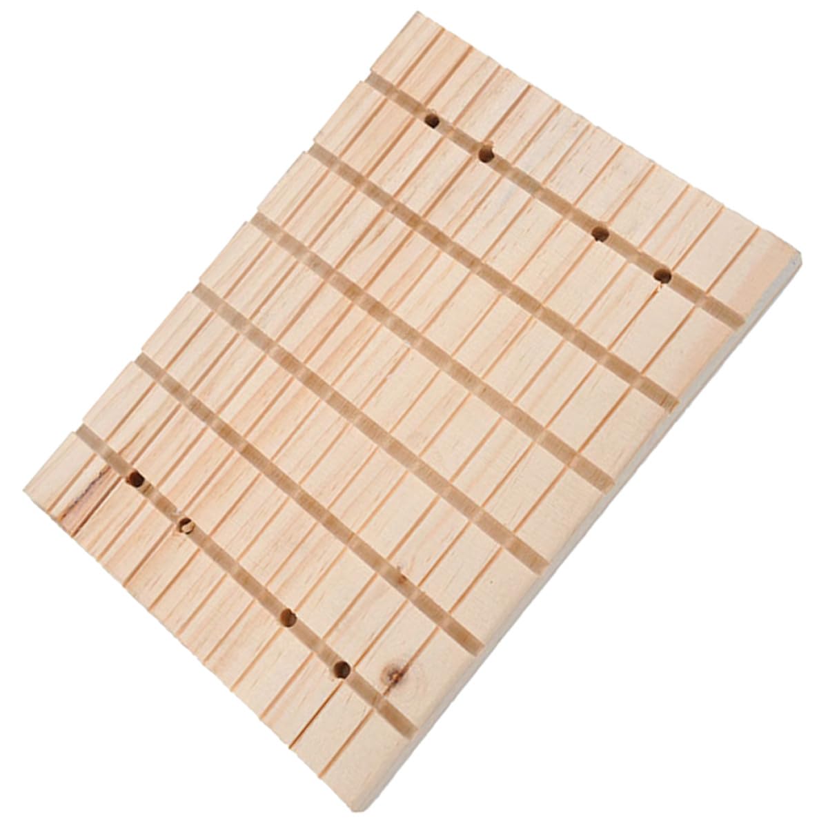 Totority Piastra Tiragraffi in Legno Naturale 27x20x1,5 Cm per Piccoli Animali Domestici, Accessorio per Conigli, Criceti e Furetti, Tampone Abrasivo per Cura Unghie e Mantenimento Zampe