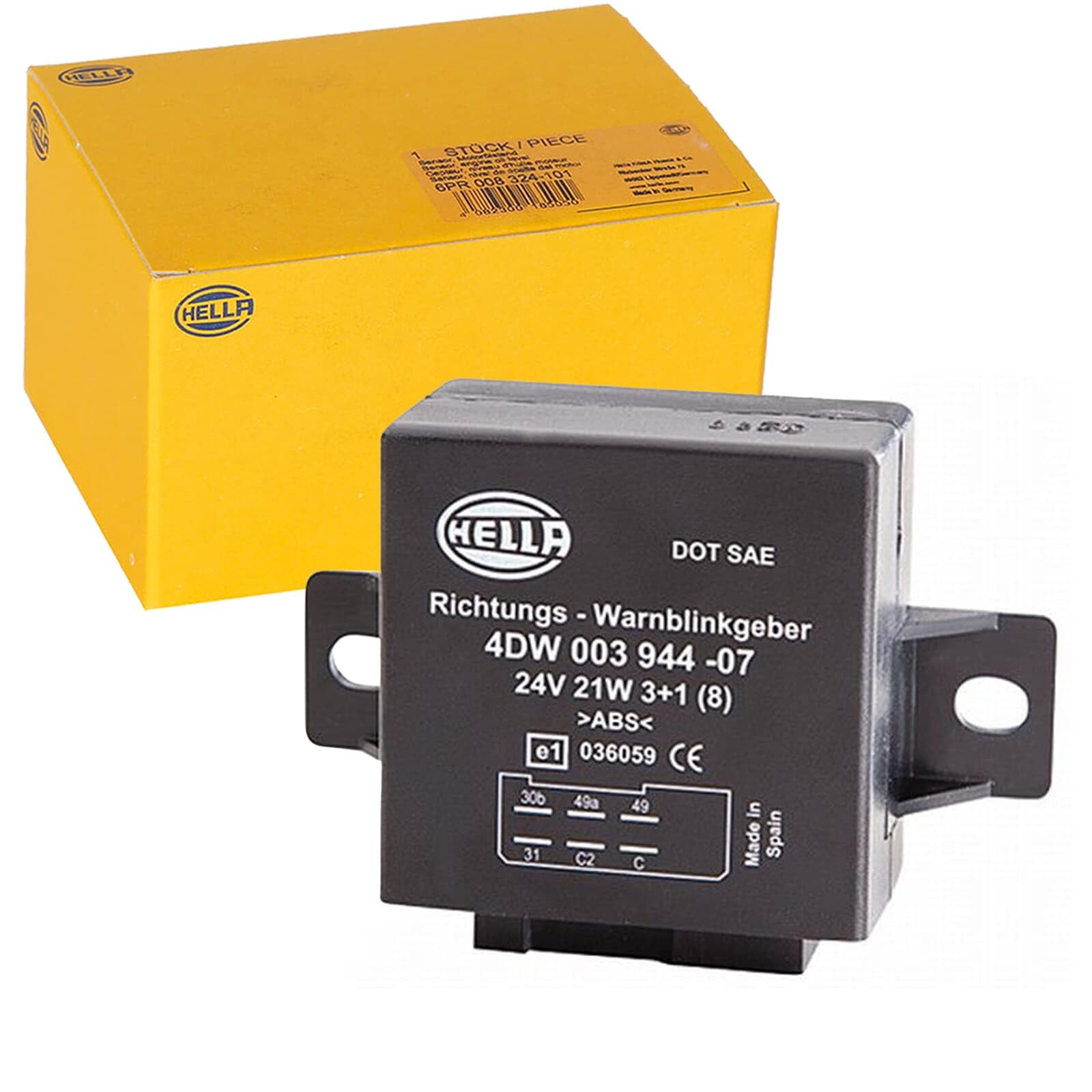 HELLA 4DW 003 944-071 Flasher Unit 24V Replacement Fits HYMER TEREX PLAXTON