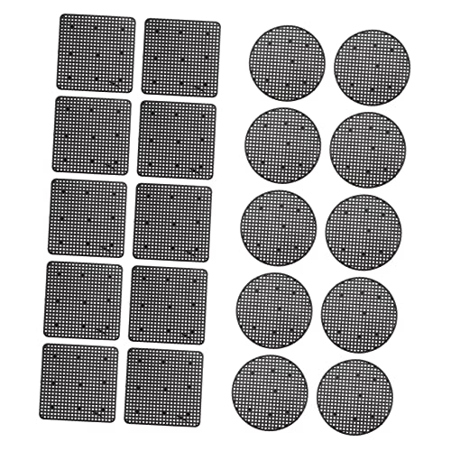TOYANDONA 20piezas Junta De Malla Inferior para Macetas y Bonsáis Almohadillas De Rejilla Negras para Jardín Accesorios para Prevenir y Evitar Escape La Tierra