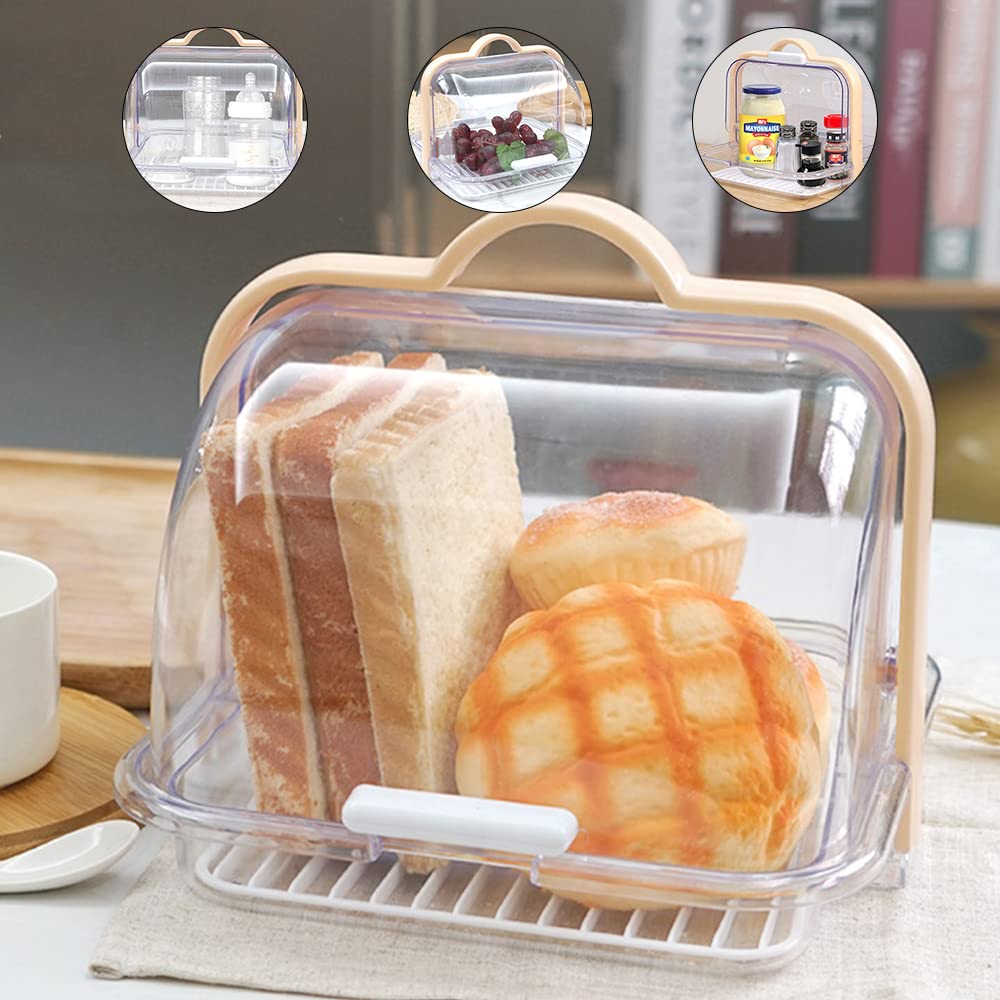 Acryl Brotaufbewahrungsbox Transparent - Brotkasten Mit Rollbarem Deckel