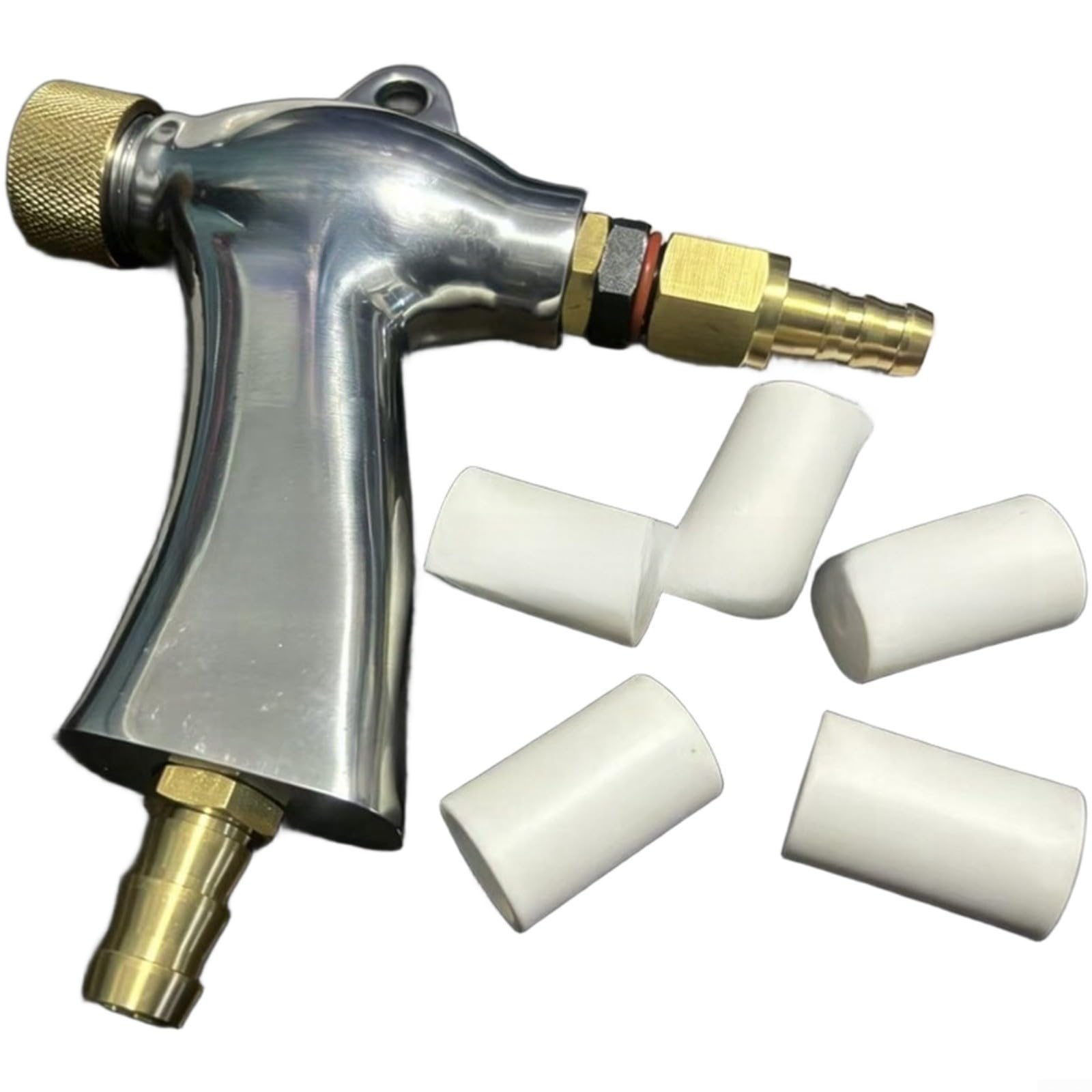 Dispositivo de chorro de arena ergonómico de mano con boquilla de cerámica de 6 x 21 x 35 mm, salida de arena estable gracias a un sellado preciso, herramienta ideal para el tratamiento de