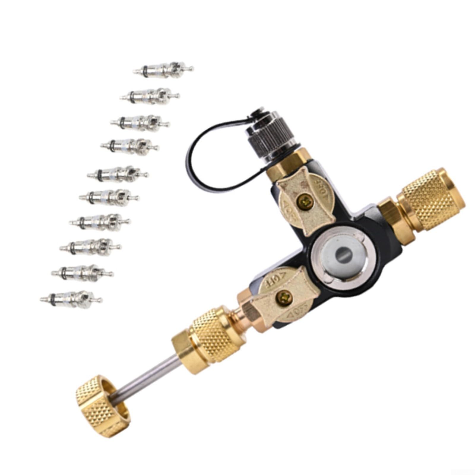 HpLive Extractor de núcleo de válvula 1/4 pulgada, herramienta HVAC acero inoxidable latón