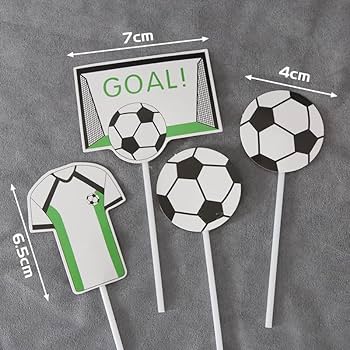 Amazon.co.jp: JORCEDI 15個 サッカー フットボール ケーキ