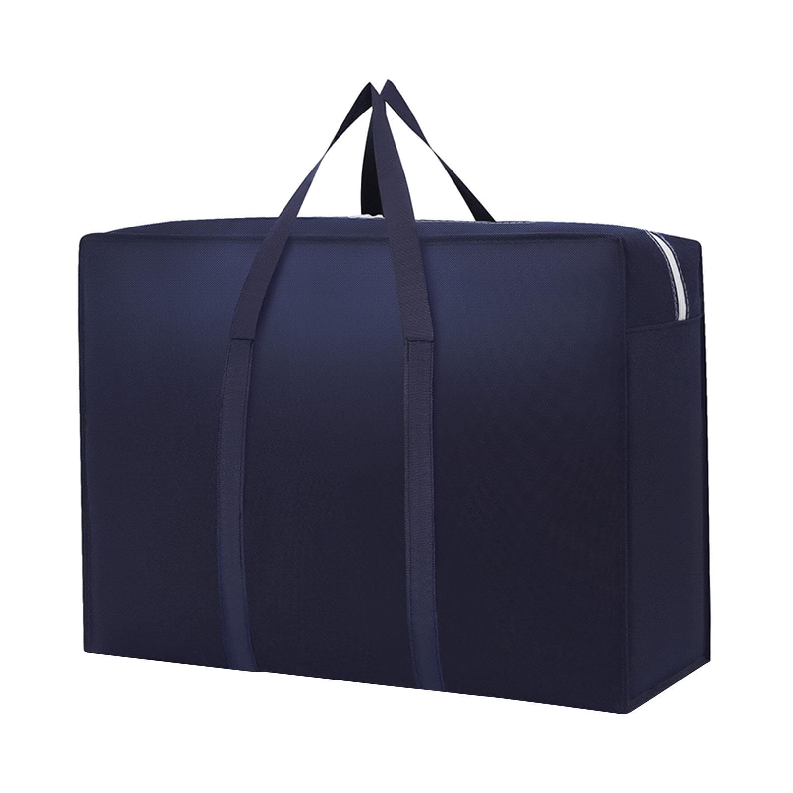 Bolsa de almacenamiento para mudanzas grande y plegable de color azul oscuro individual 1