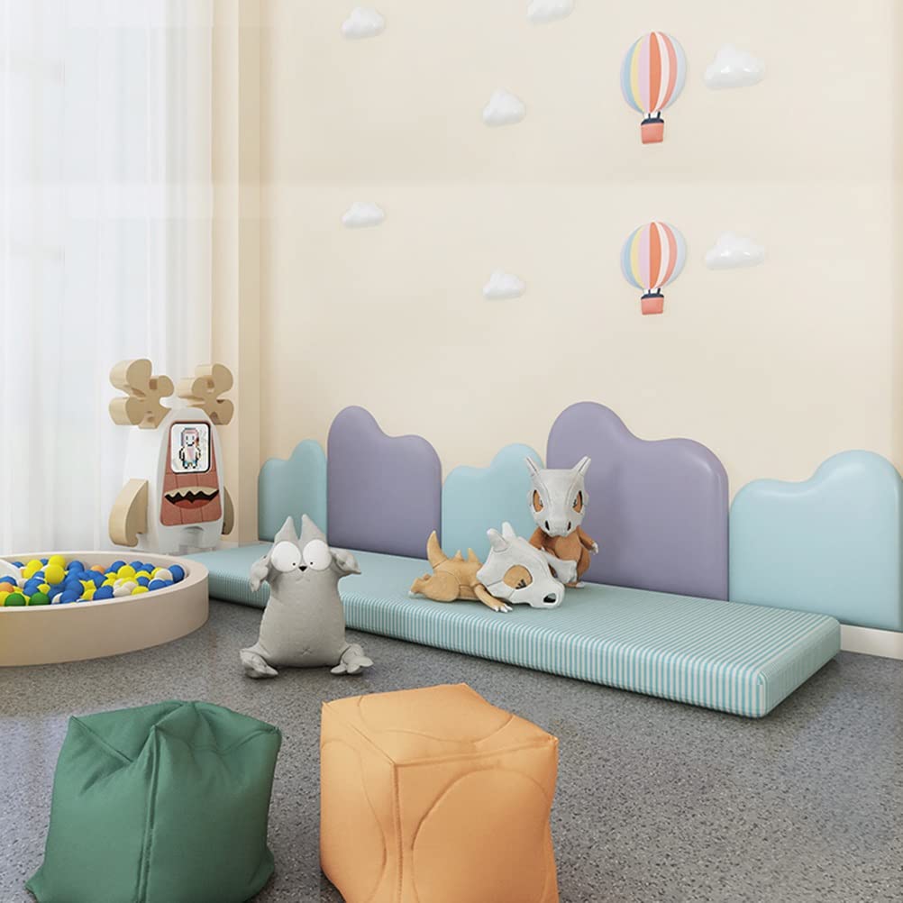 XILYZMO Pannello Imbottito, PU Impermeabile Morbido Adesivi Murali, 3D Autoadesivo Pannelli Murali, Riutilizzabili Camera Dei Bambini Testiere Del Letto (Colore : Silver, Taglia : 55x200cm