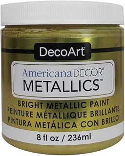 DecoArt Ameri Deco MTLC Americana Decor Metallics 8oz Soft Gold, 8 Fl Oz (Pack of 1)
