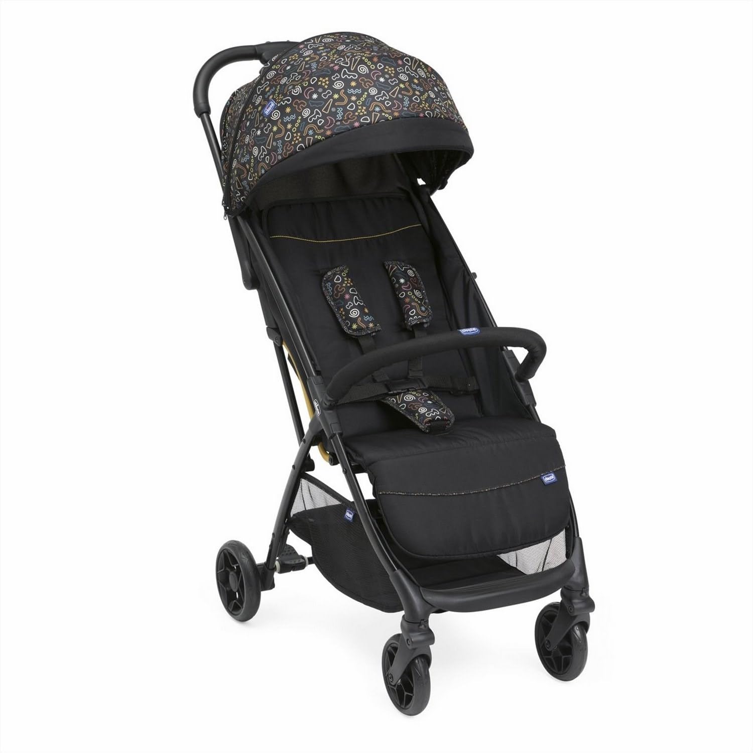 Chicco, Glee, Passeggino 0+ Mesi-22 Kg, con Chiusura Automatica e Compatta, Capotte Estensibile con Trattamenti UV50+ Antipioggia, Schienale Reclinabile e Regolabile, Poggiagambe