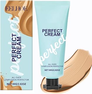 Perfect Creme All-Over Complexion Perfector, Concealer Cream Hydrating Full Coverage Concealer-80ml,Long-Lasting CC Cream Foundation - Waterproof Transfer-Resistant Skin Tint (Medium Skin)