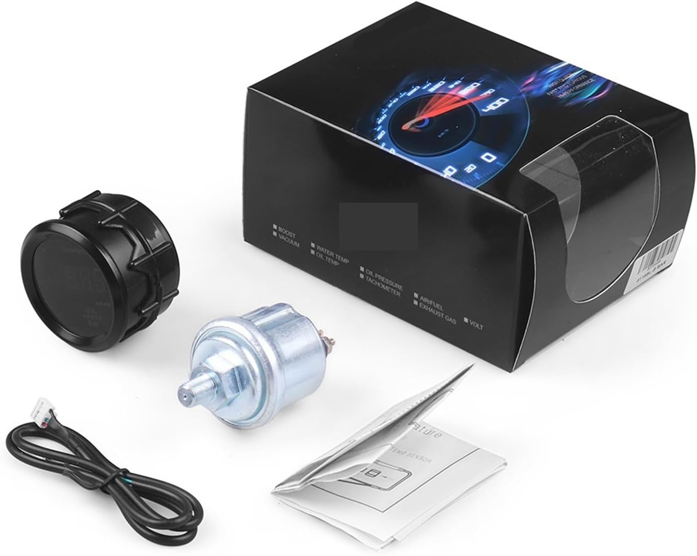 2" 52MM Digital Oil pressure gauge 0-7bar Oil press gauge Blue led with sensor Car meter TT102445