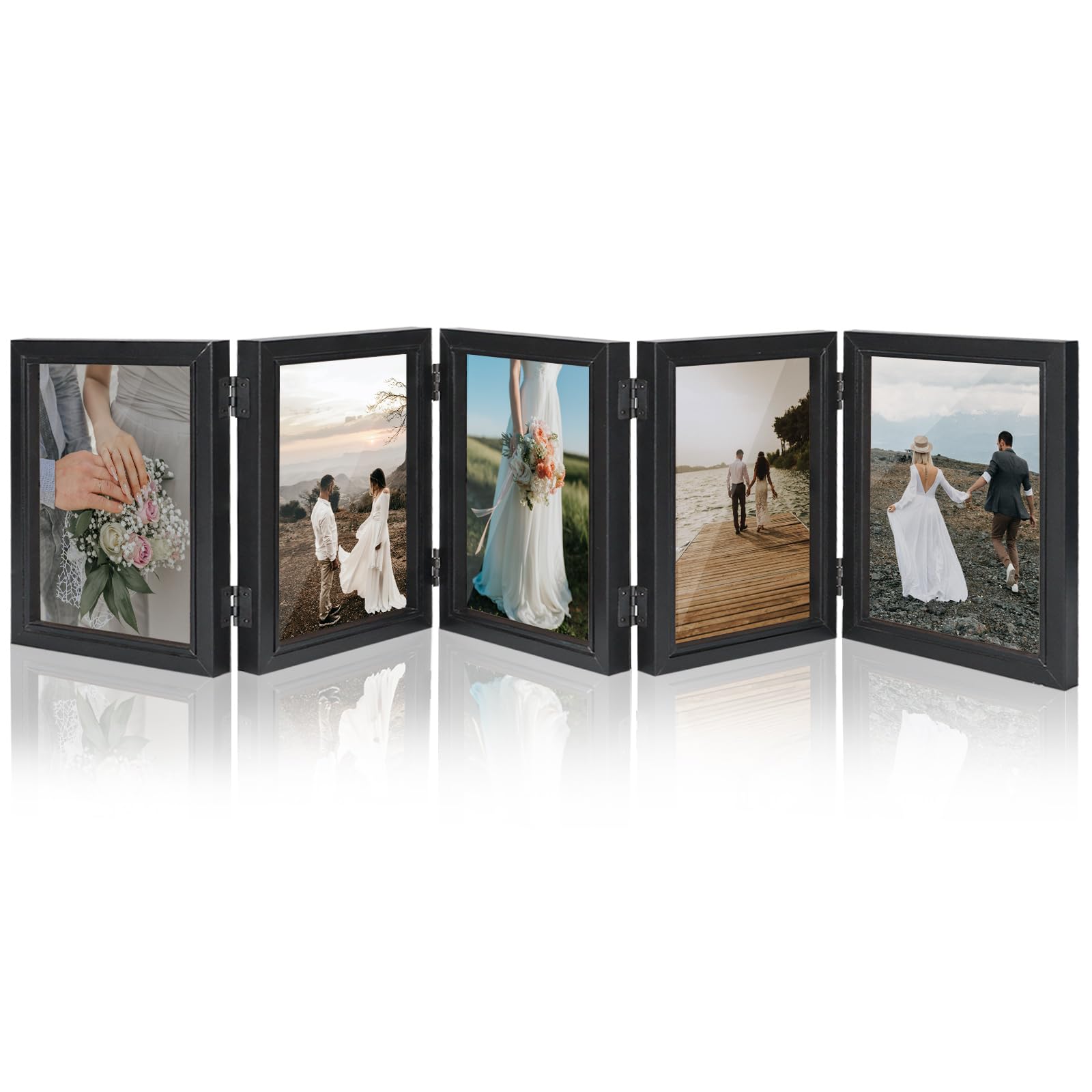 Cadre photo pliable original pour collage de photos de famille, le cadeau idéal de 5 volets
