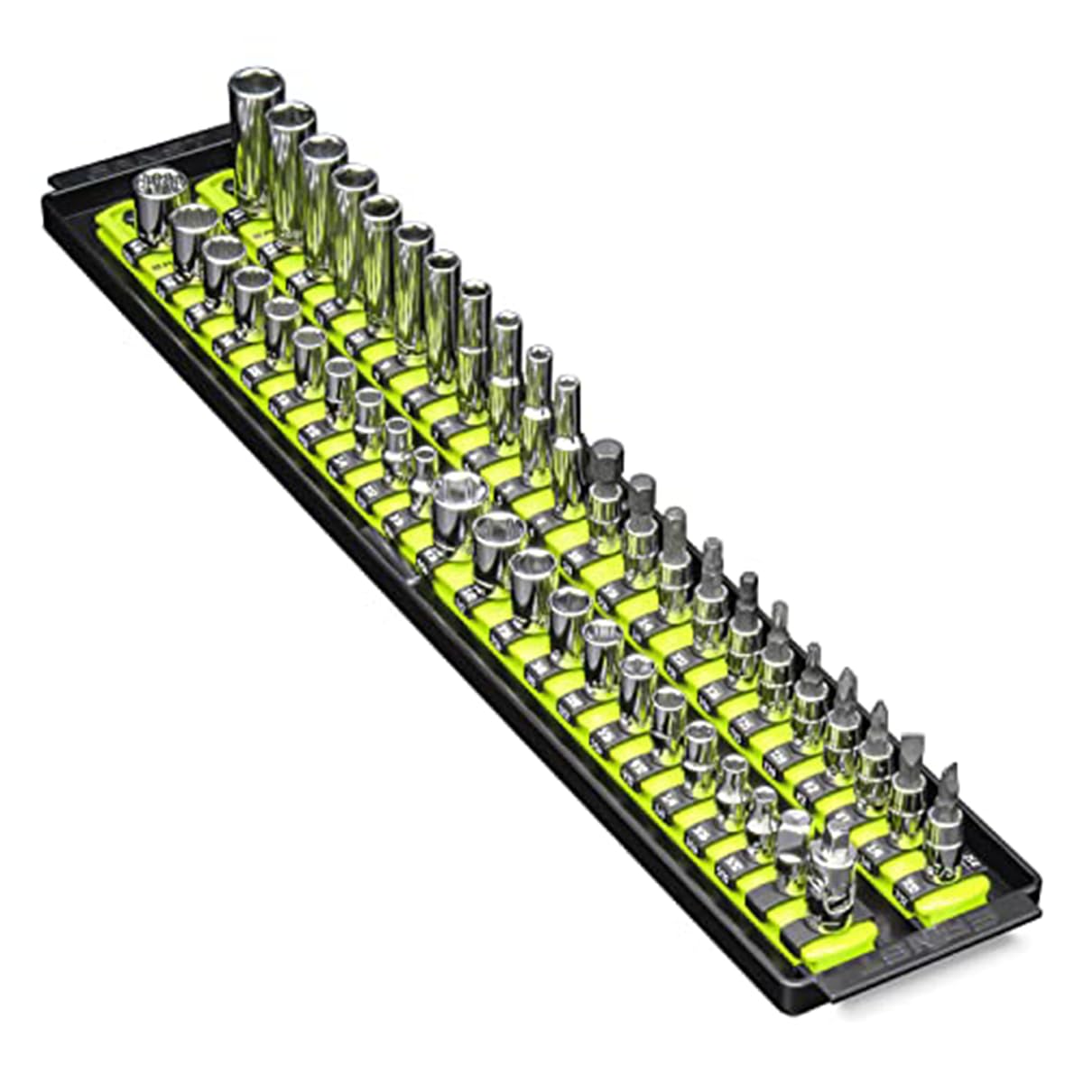 Ernst Manufacturing 8461HV Socket Boss 2-rzędowy, 1/4-calowy, 19-calowy, wysoka widoczność