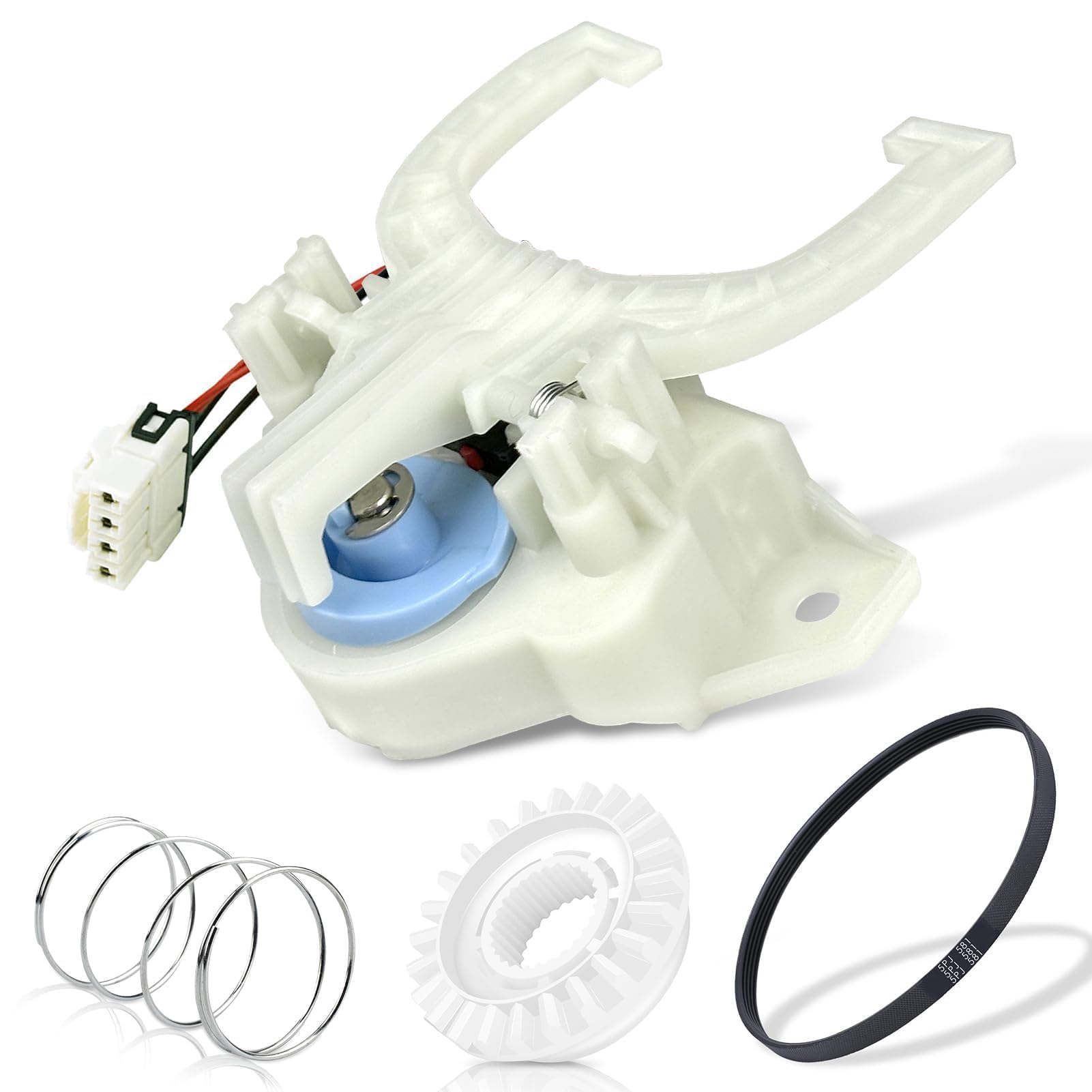 WH03X30517 Washer Shift Actuator, Drive Belt, Clutch Set 4PCS Fit for GE