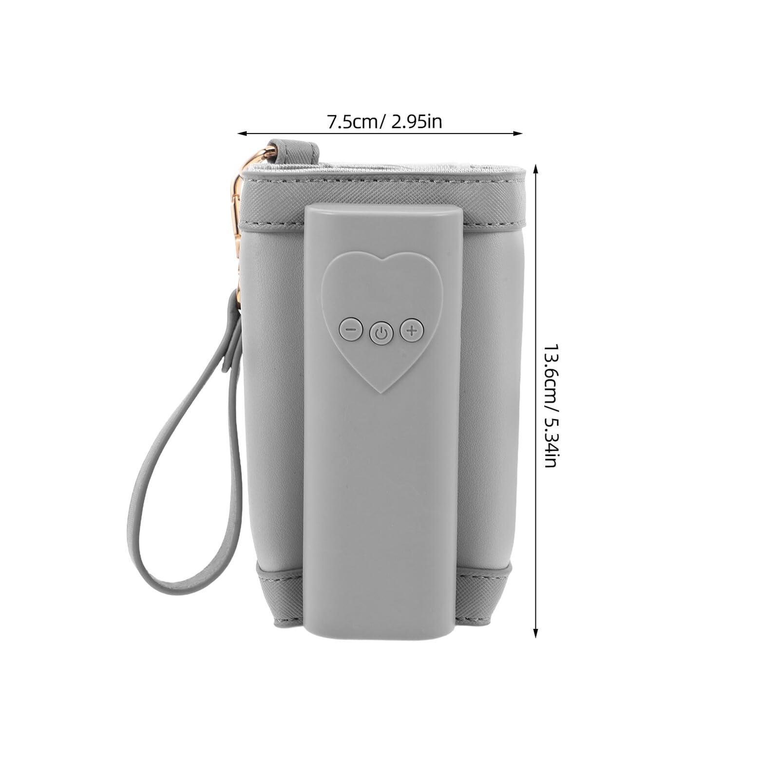 Chauffe-Biberon Portable En Cuir Écologique Gris Idéal Pour Les Voyages Et Le Transport