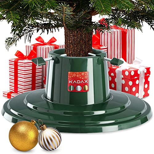 KADAX Supporto per Albero di Natale con Contenitore per Acqua - Argento, Altezza Fino a 2 m