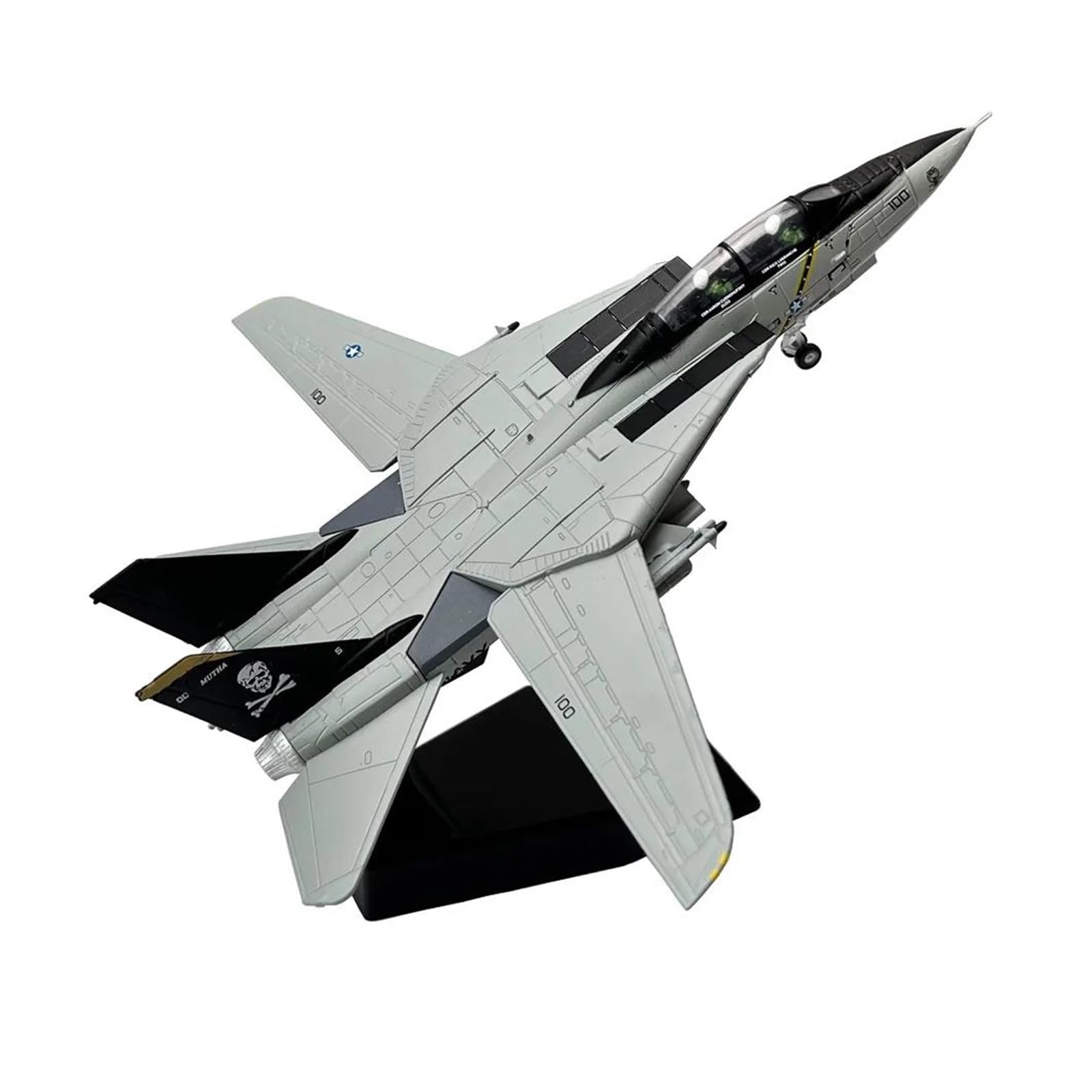 Aereo in Metallo pressofuso Scala 1/100 per Grumman F14 Tomcat Bombcat Fighter Collezione di Modelli di Aeroplano in Metallo pressofuso per Raccolta ed Esposizione (Stile 1)