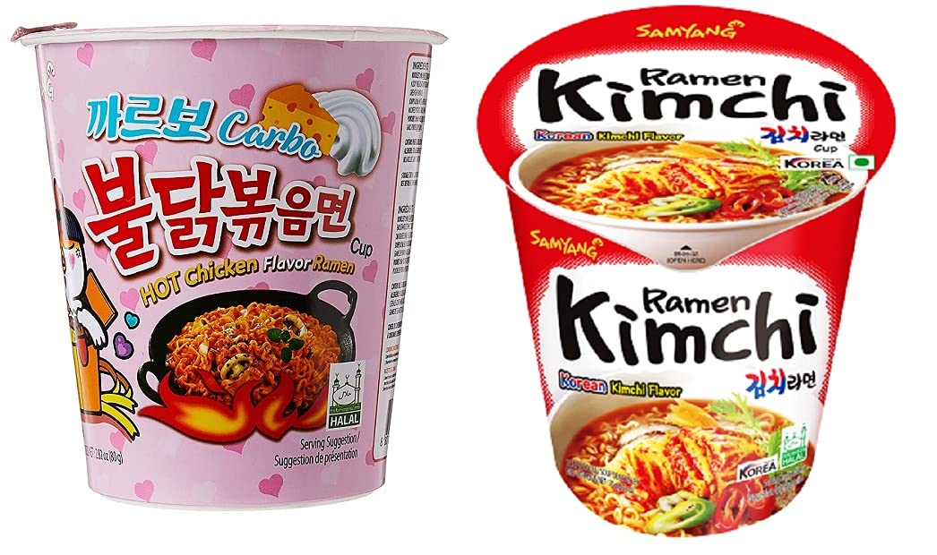 Samyang Carbo & Kimchi Hot Chicken Flavour Raman Cup Noodles, 70mg*2 Pack (Pack of 2) (Imported) (B092338144) Amazon Price History, Amazon Price Tracker