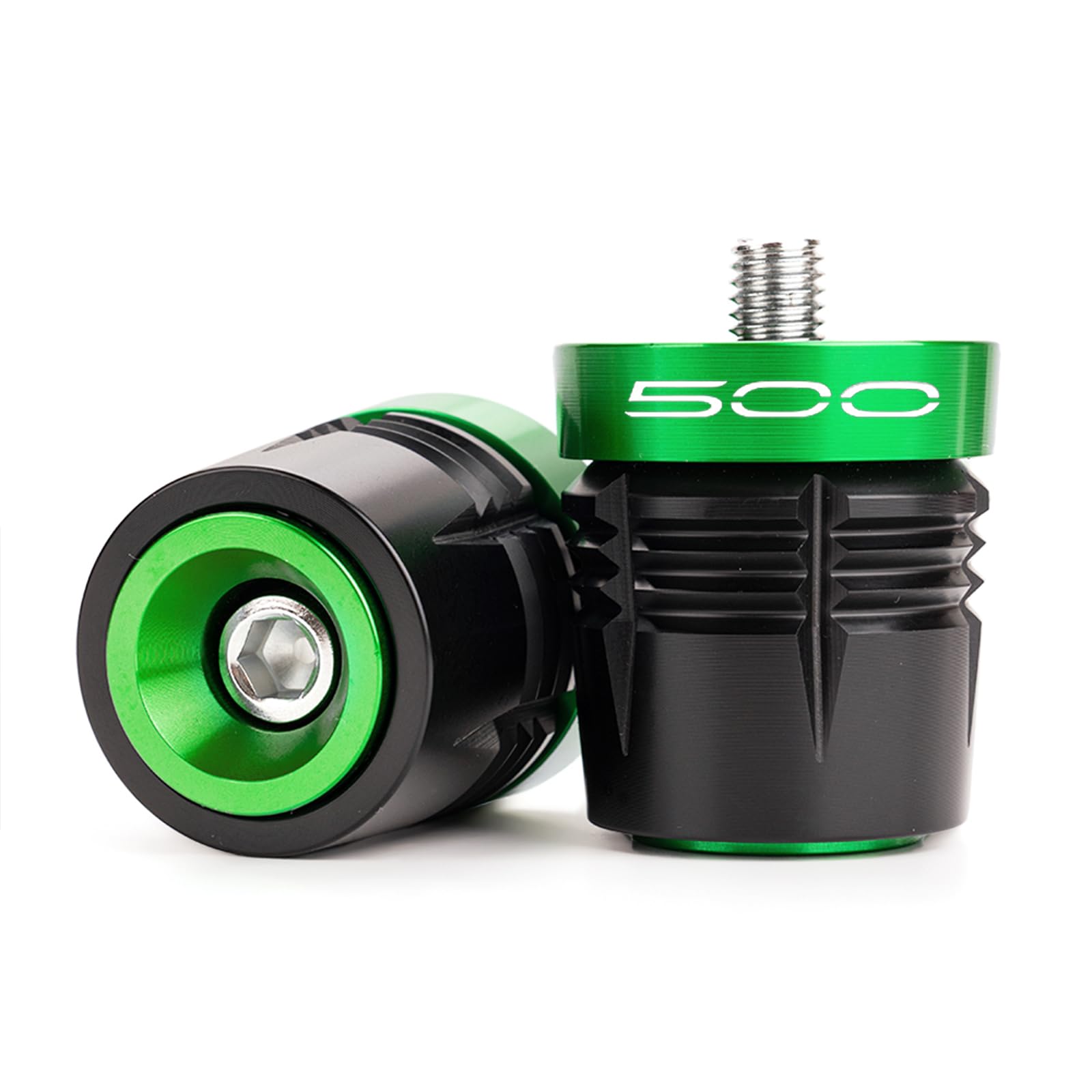 Per Kawasaki Ninja400 Ninja500 SE Z400 Z500 Z 400 500 2019-2025 2024 2023 Manopole Manubrio Moto Tappi Terminali Tappi Slider (Verde-500)