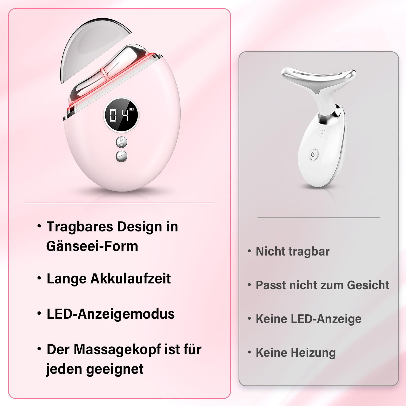 EMS Gua Sha, Gesichtsmassagegerät Gua Sha Elektrisch mit Smart 3 Modi Anti-Falten Schönheit Gerät, EMS Gesichtsmassage mit Vibration & Wärme für Gesichtsstraffung, Anti Falten Anti Aging - 4