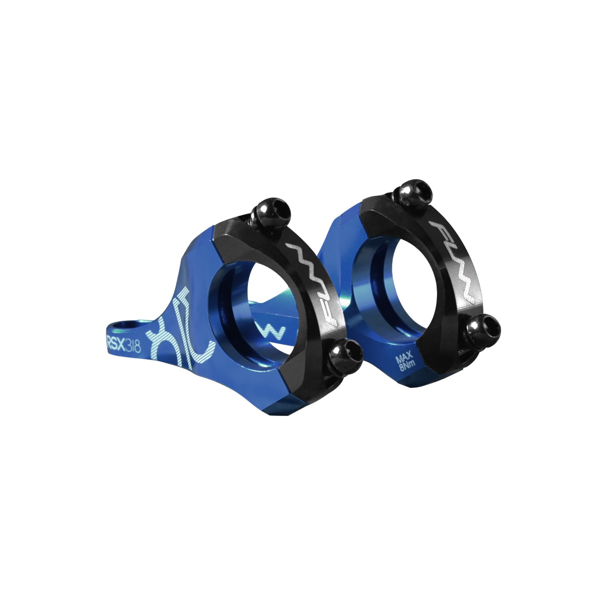 Funn RSX Mountain Bike Direct Mount Bike Stem with 31.8mm Bar Clamp, 2 Pieces Lightweight Split Design for Dual Crown Forks, Adjustable Extension 45-50mm