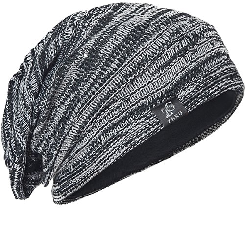 mens slouchy long beanie knit cap