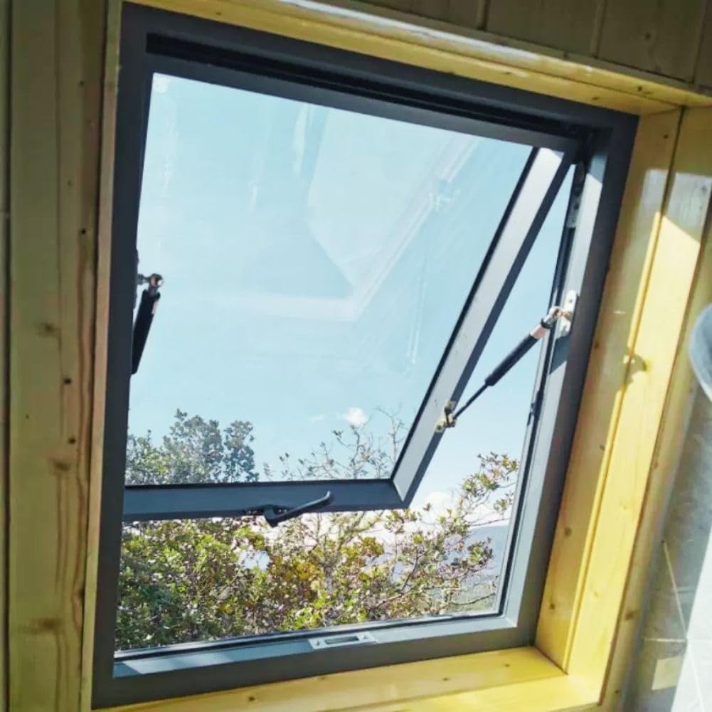 Genérico Claraboya Manual para Techo - Trampilla Transparente para áticos, sótanos, cobertizos, solarios, graneros y Casas de Juegos (90°) - Ventana pequeña Ideal para luz Natural