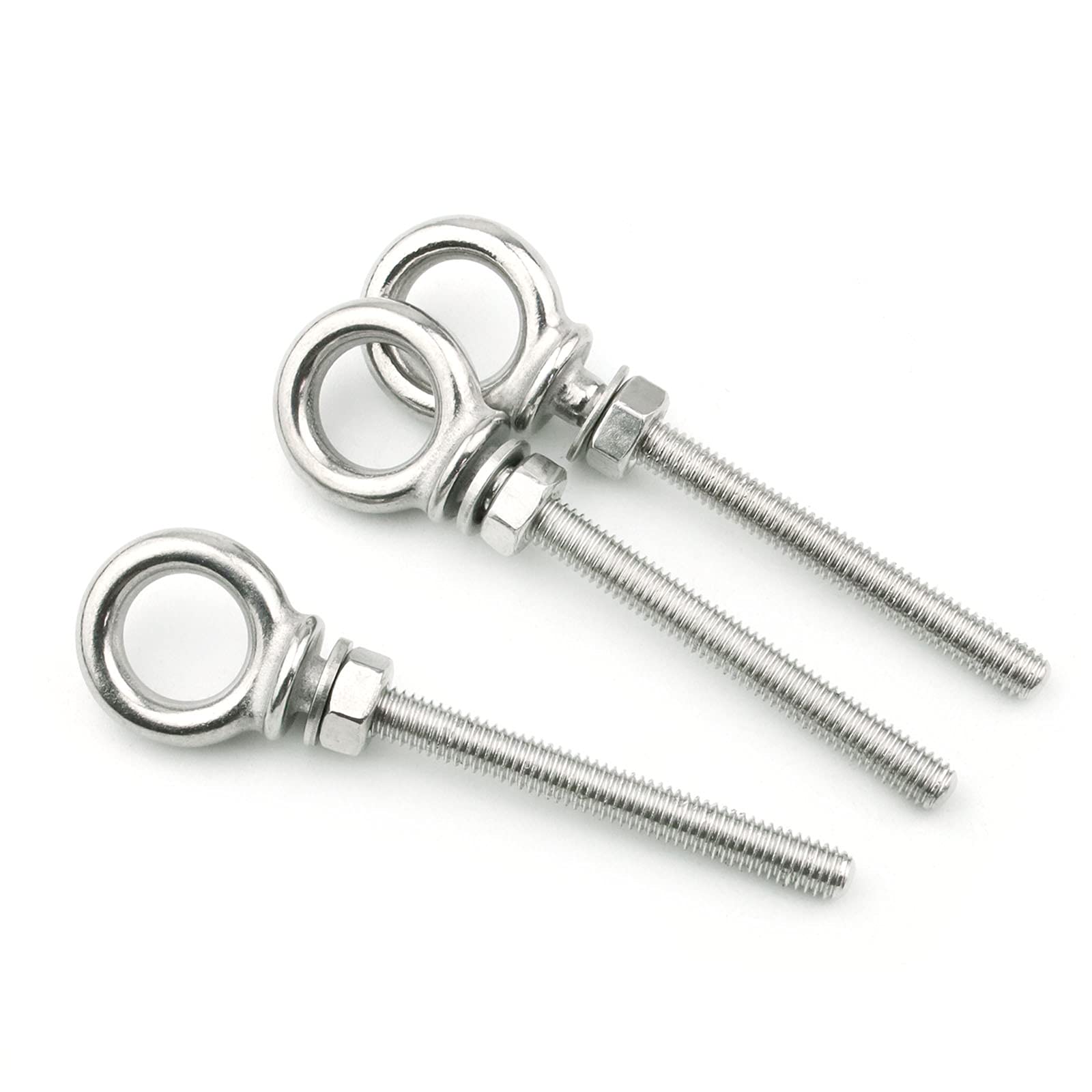 316 Bullone in acciaio inossidabile, viti a vite a vite con rondella e dadi (M6, 10PCS)