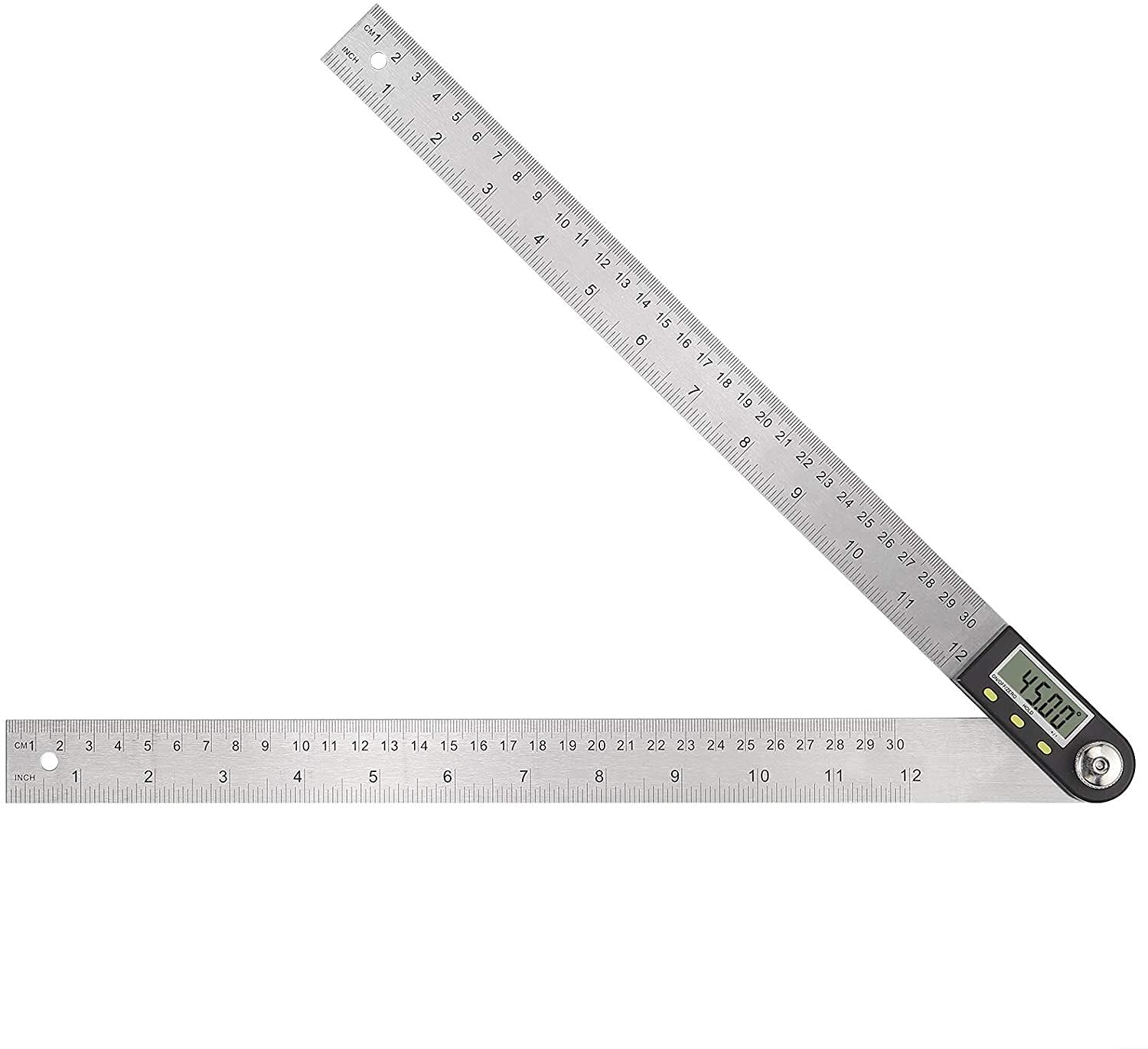 Elettronico Digital Display Angolo Righello Righello Goniometro in acciaio inox Lavorazione del legno Righello Angolo di misurazione Livello a 360 gradi for la lavorazione del legno Manutenzione della
