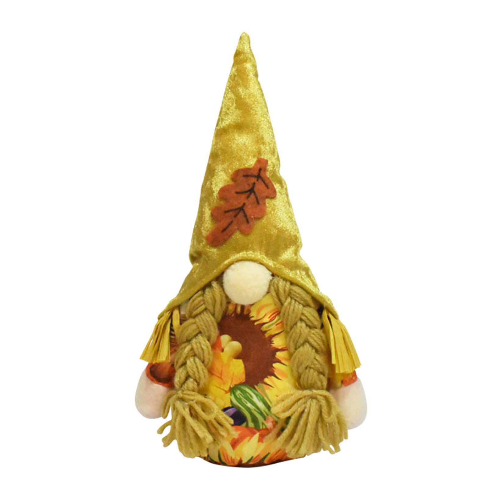 Tsophreniq Faceless Gnomes Plush Toy Sunflower Dwarf Figurine Thanksgiving Collection for Doll Table Ornaments Holiday Gif Dolls for Kids