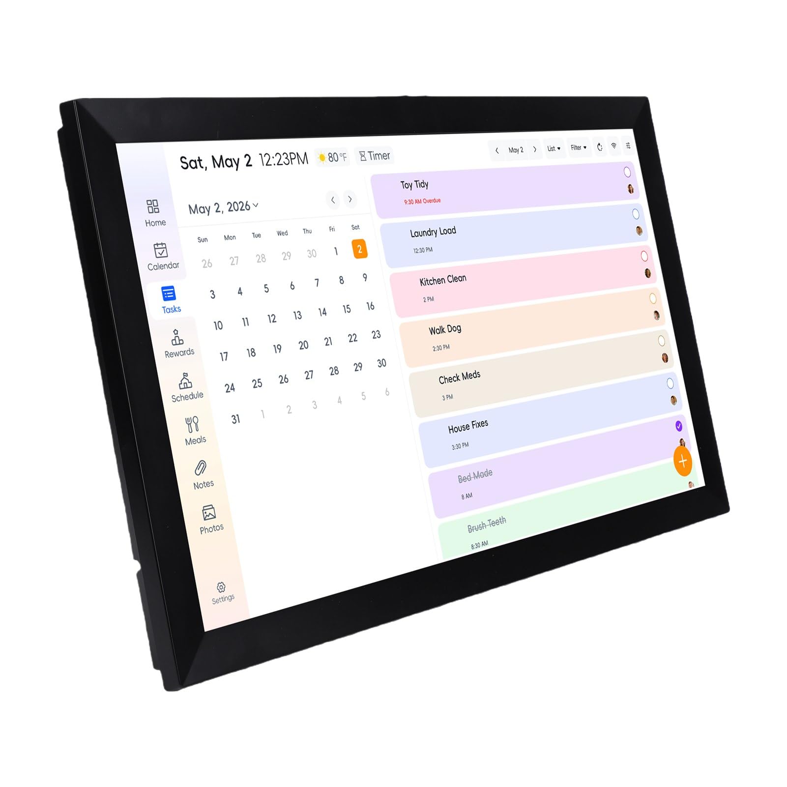 Denash 21.5 Zoll Smart Digitaler Kalender, Wandmontage Touchscreen