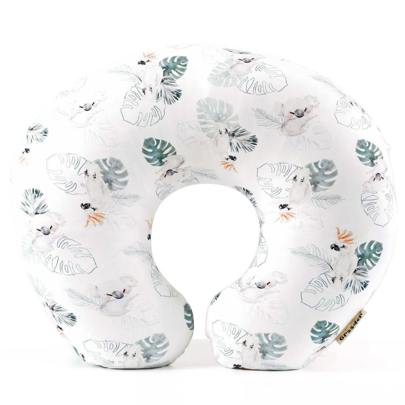 GRSSDER Soft Stretchy Minky Nursing Pillow Cover, Breastfeeding Pillow Slipcover for Boys & Girls, Nursing Pillow Case for Newborn, Stylish Watercolor