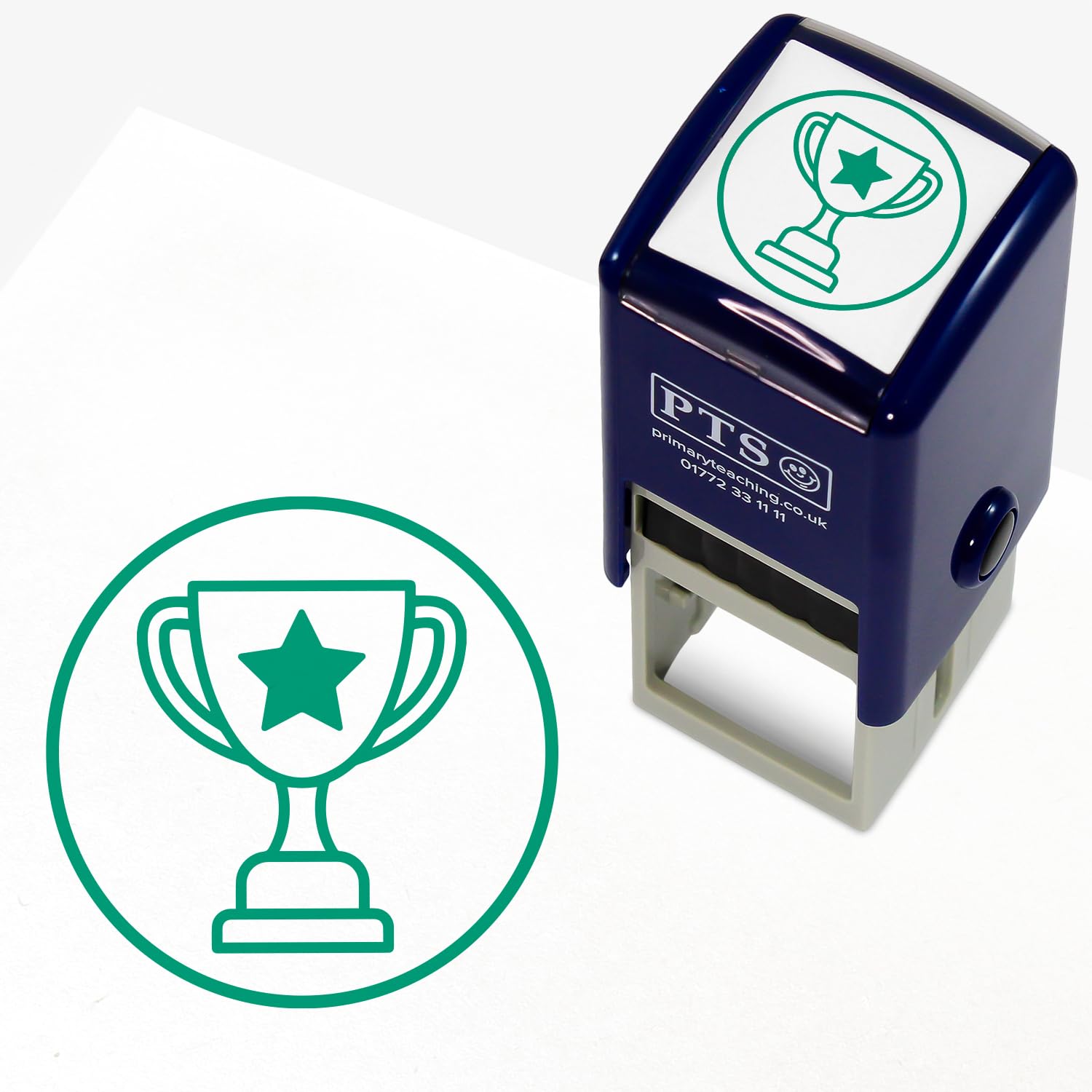Primary Teaching Services Ltd Green 1 Trophy Motivational Feedback Marking Stamper School Pupils Work 25Mm Primary Teaching Services (Green)