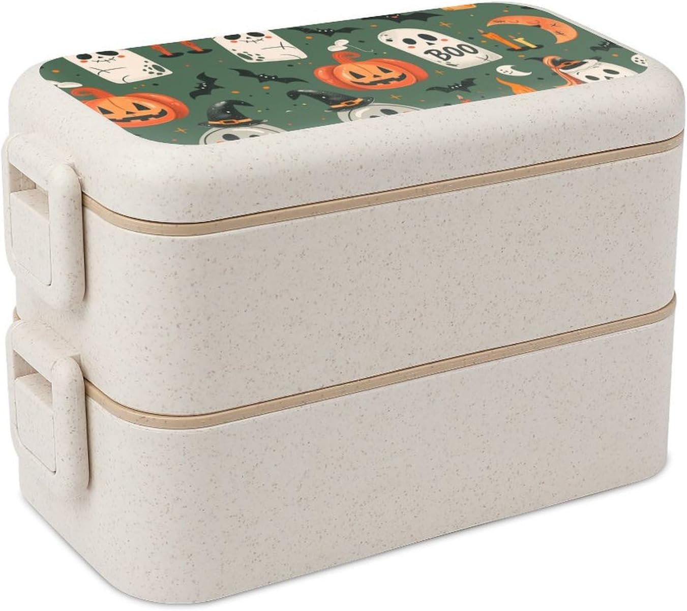 Lunch Box Bento Premium Tombstones And Skulls Printed Bento Box Bento with Spoon And Fork with Compartment Containers Suitable for Men And Women, style