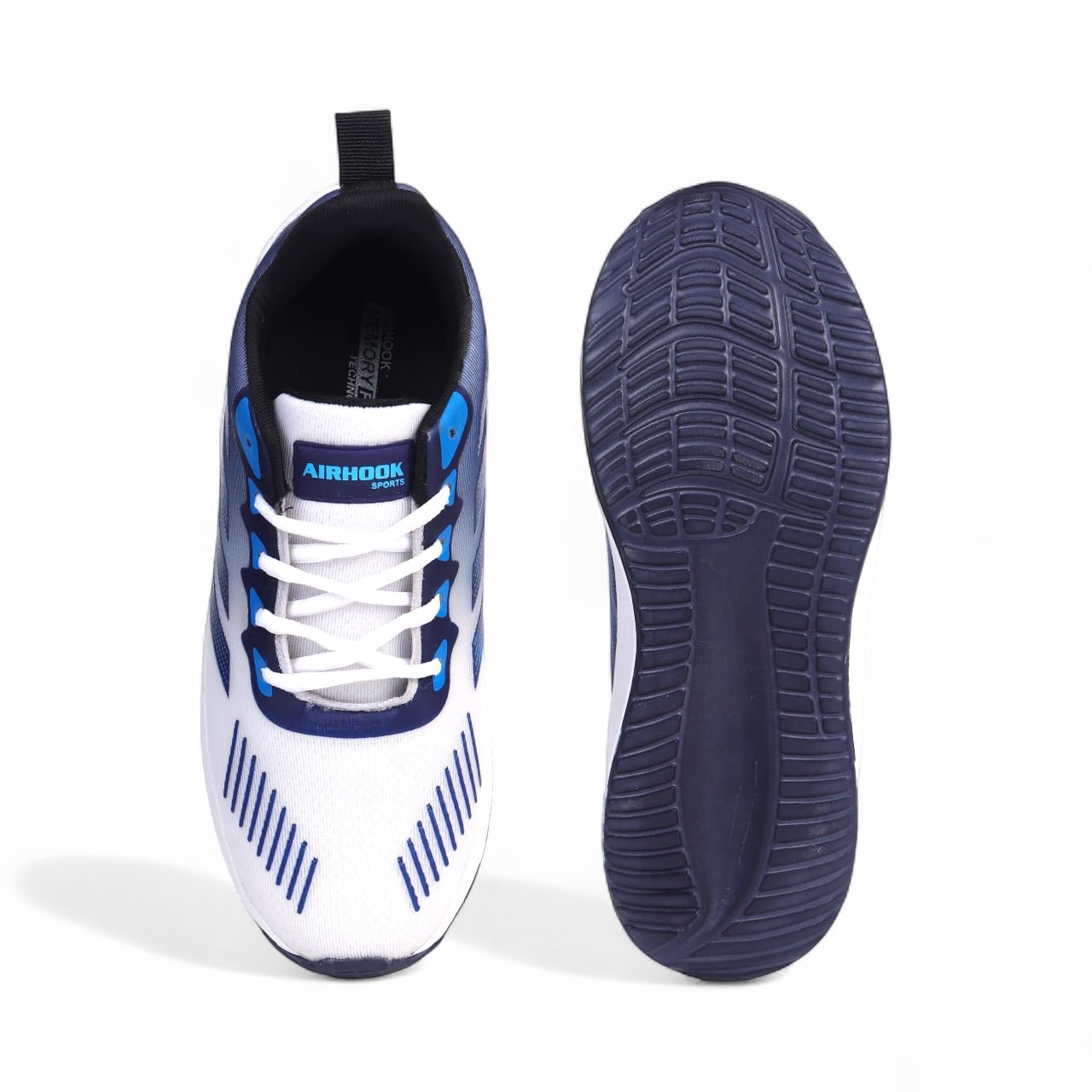 AIRHOOK Sports Shoes, Unisex Adult Running Training Walking Shoes, Lightweight Breathable Athletic Sneakers Blue (UK Footwear Size System, Adult, Men, Numeric, Medium, 10) 4