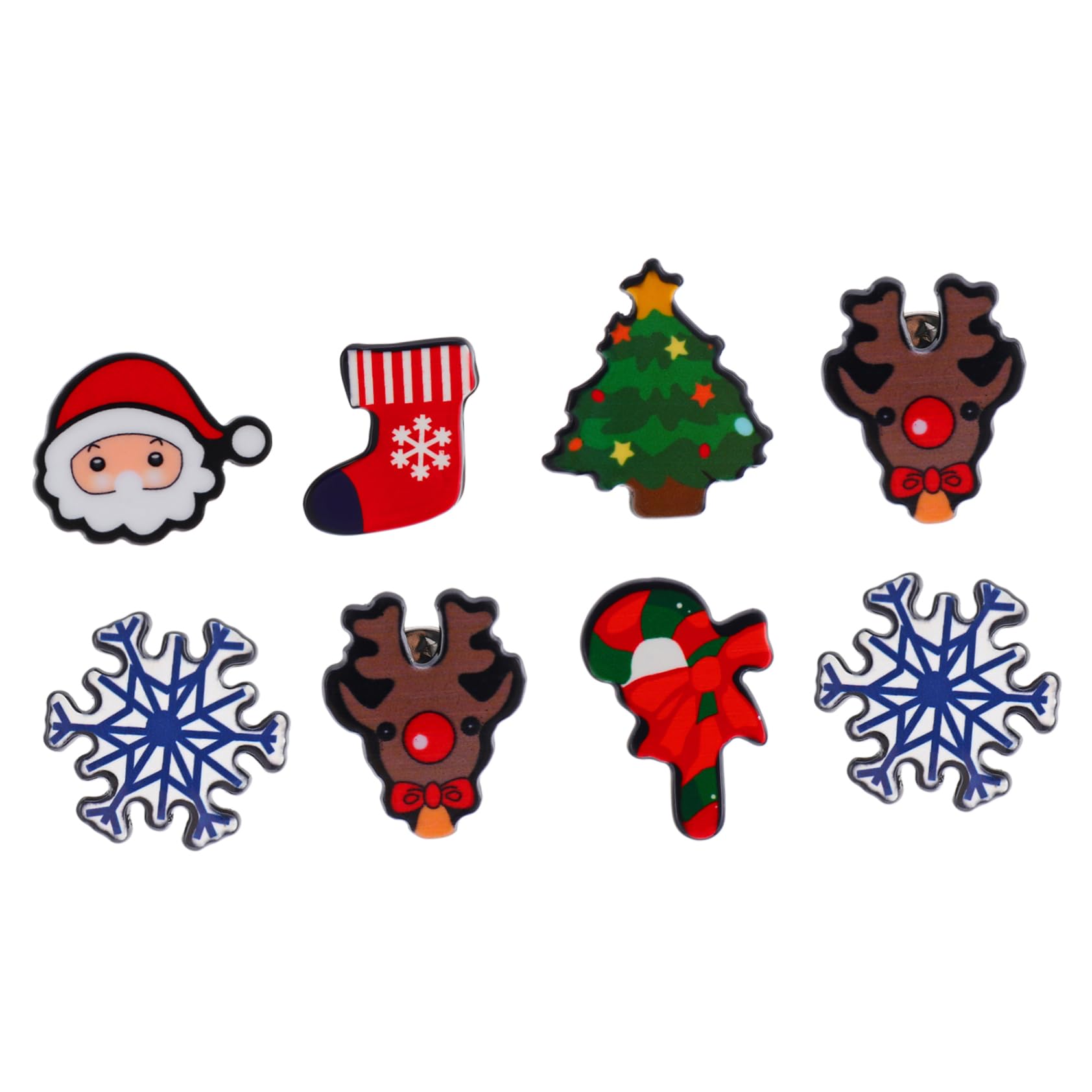 COLLBATH 8 Broches de Solapa de Dibujos Animados Navidad Estilo para Fiestas Temáticas de Niños y Adultos Estilo Aleatorio