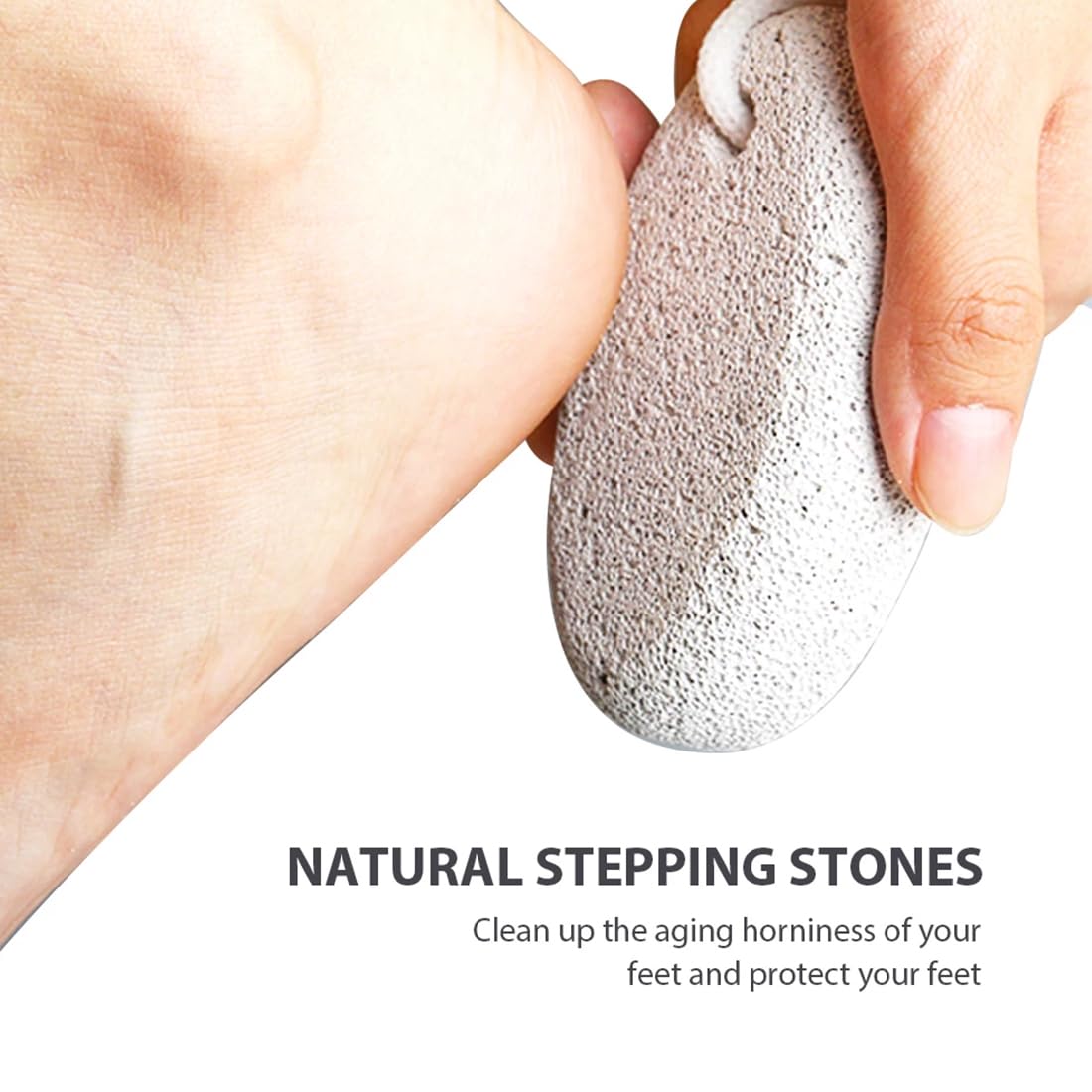 Piedra Pómez Natural para Pies, 2 Piezas Herramientas de Pedicura para Lavado, Cuidado de Pies con Piedra Pómez, Exfoliación de Pies para Eliminar la Piel Muerta, para Pies y Manos, Multicolor