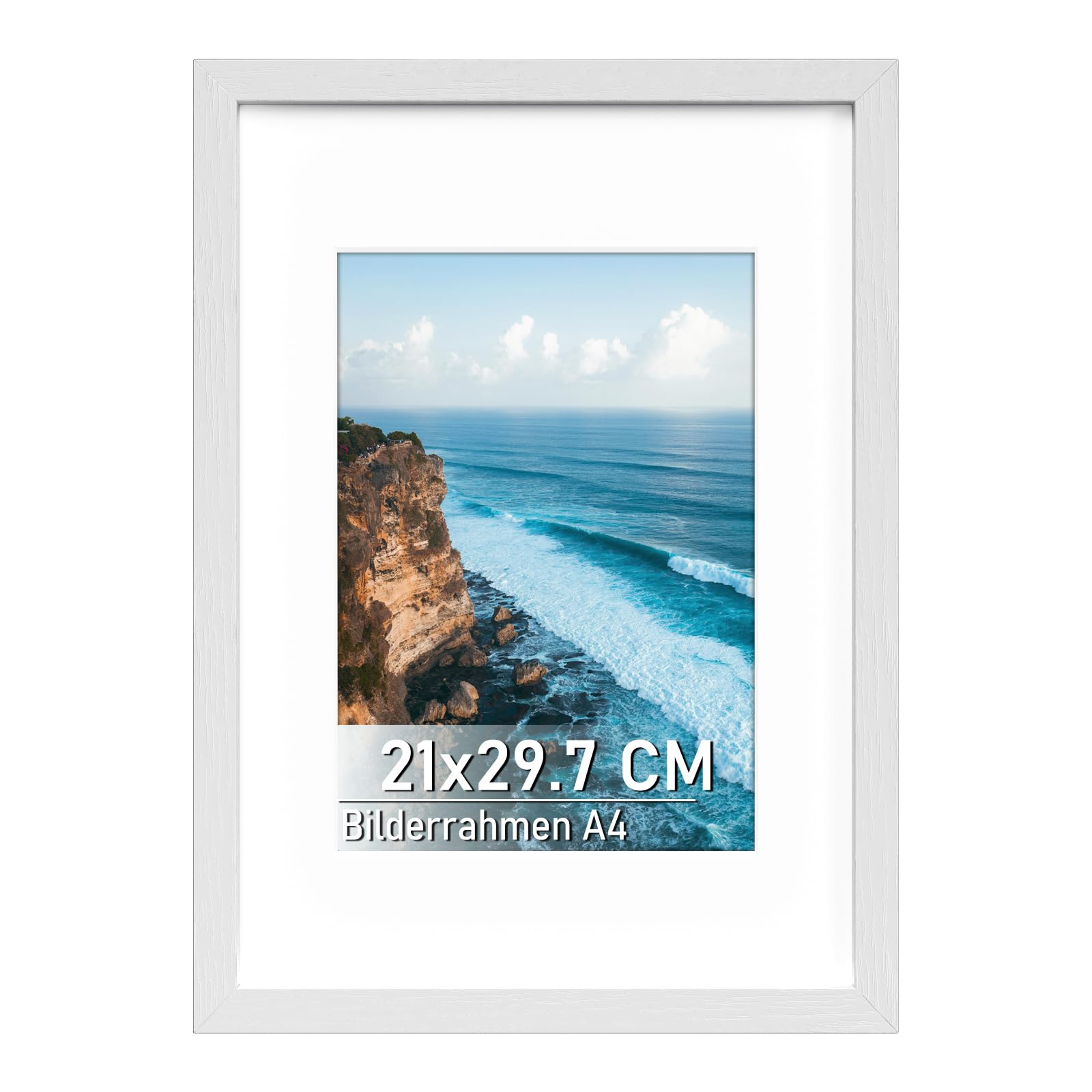 Histarzeda Bilderrahmen, Bilderrahmen mit Acrylglas für Fotogalerie, Rahmen für Wandmontage waagrecht oder senkrecht für Wohnraum, Büro