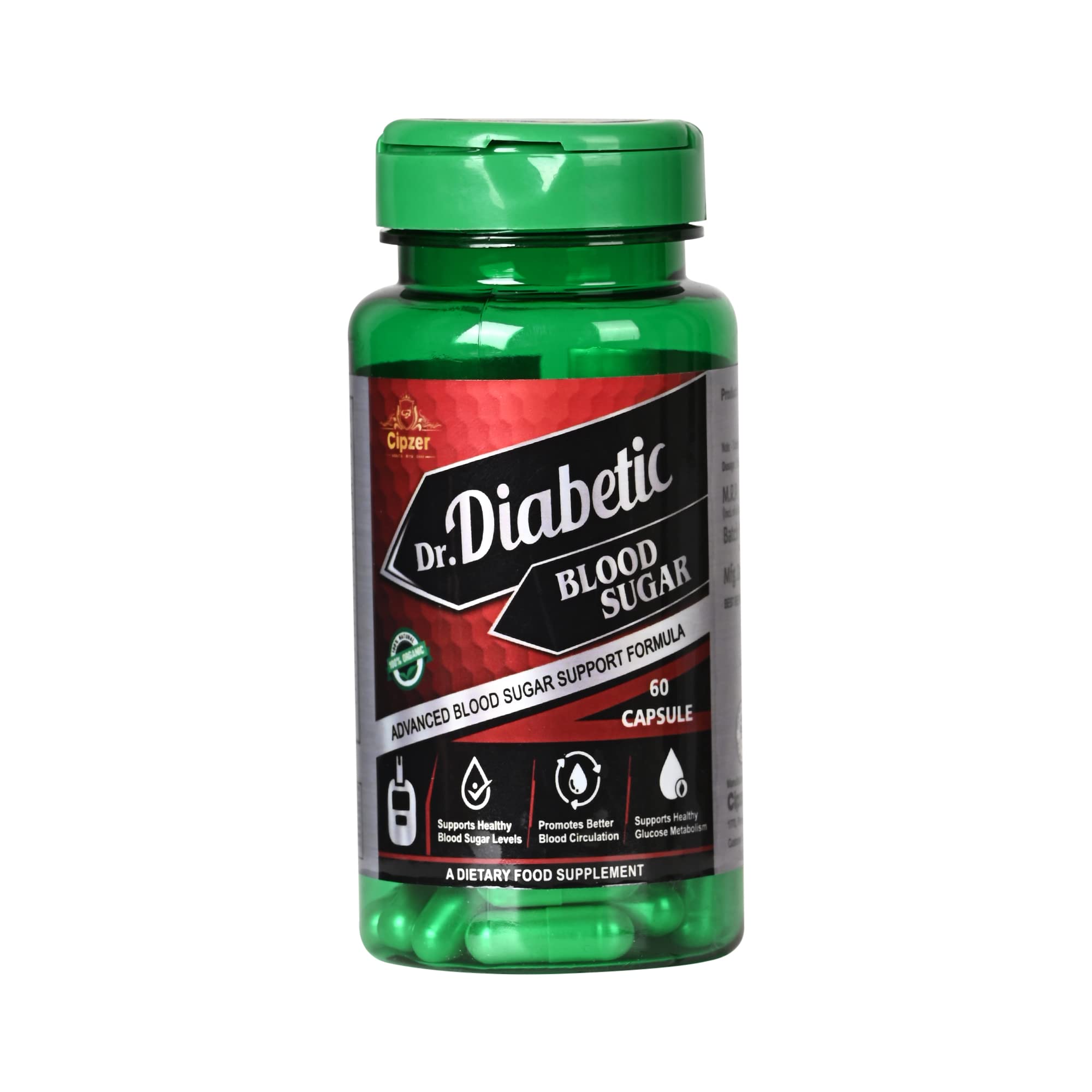 CIPZER Dr. Diabetic Blood Sugar 60 Capsules | Helps to Control Blood Sugar | Naturally | ayurvedic | pack of 1 (B0C87V9YGK) Amazon Price History, Amazon Price Tracker