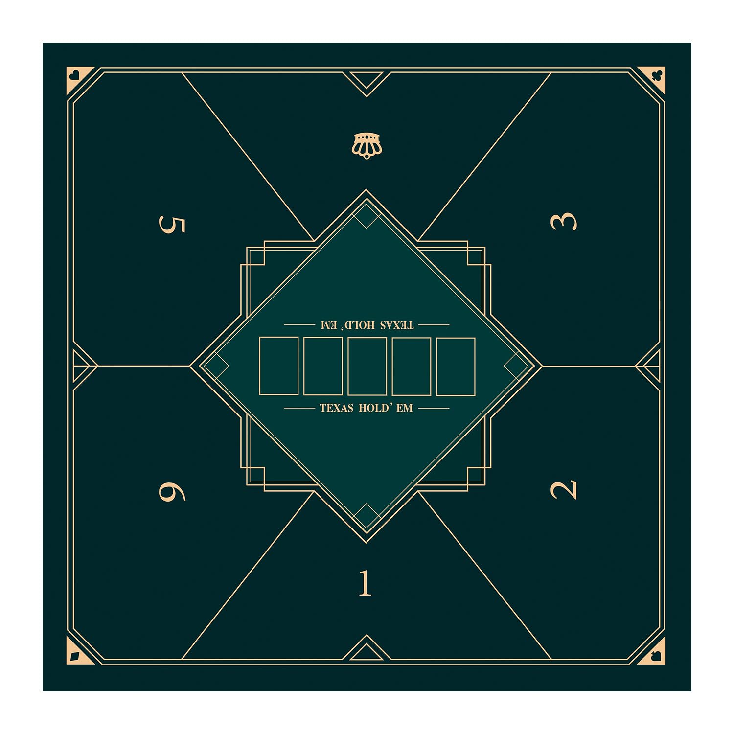 LaiEr 60/80/100/120/140/160cm Square Poker Mat Texas Hold'em Poker Rubber Mat Poker Topper for Tables Folding Portable Poker Table Top Layoutw for Poker Games Blackjack Casino(100 * 100cm FangTuAn1)