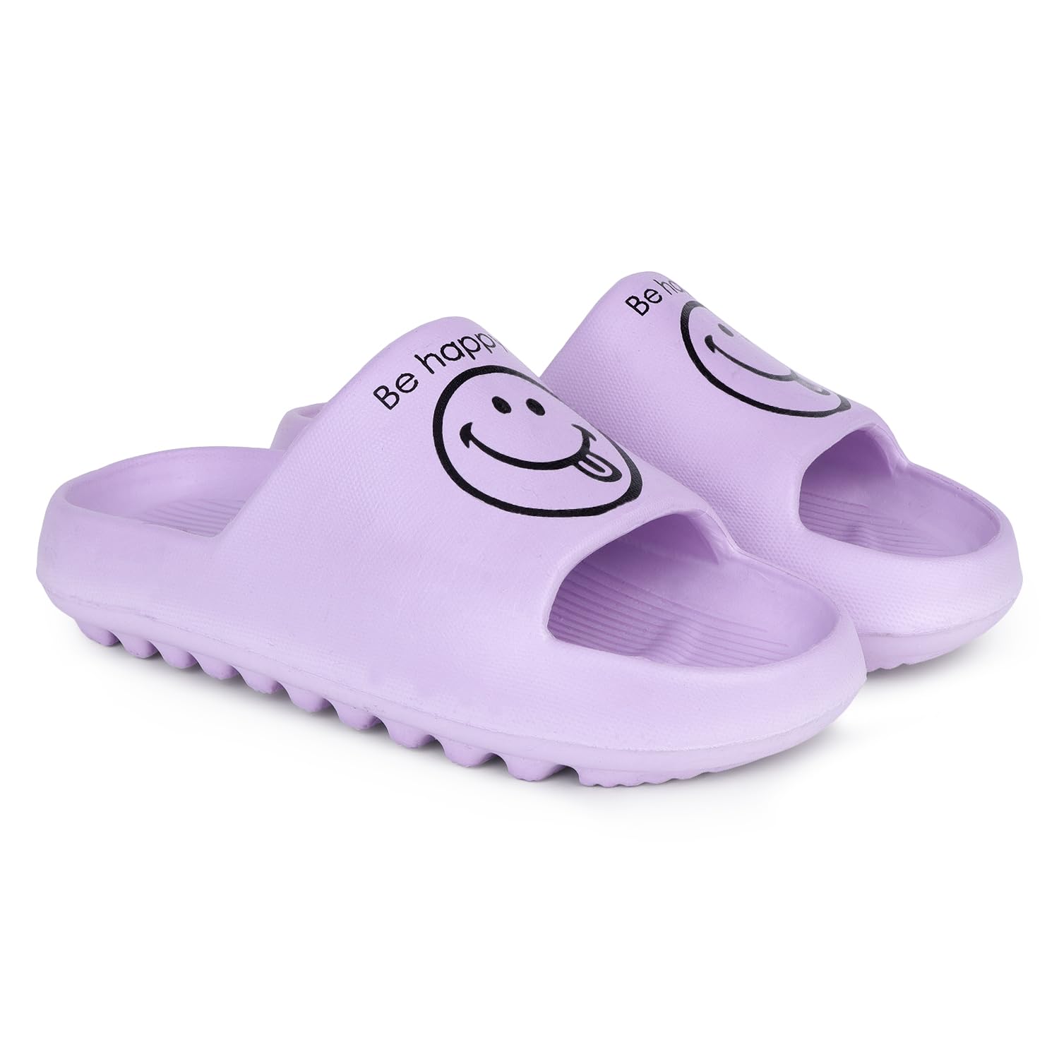 EVA Smiley Women's Flip Flops Slides Back Open Household Comfortable Slippers-image-13