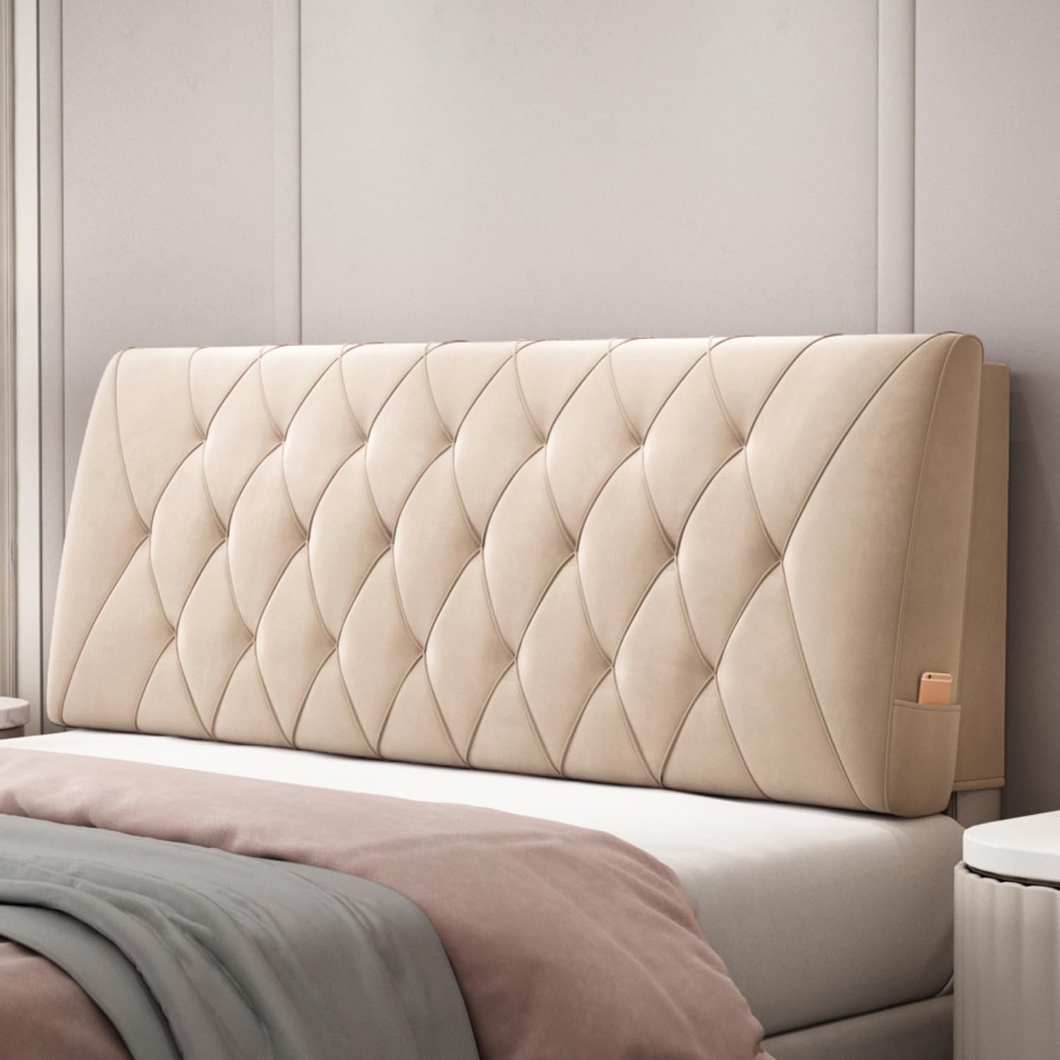 ZZYK Rectangular Headboard Cushion, Reading Cushion on the Wall