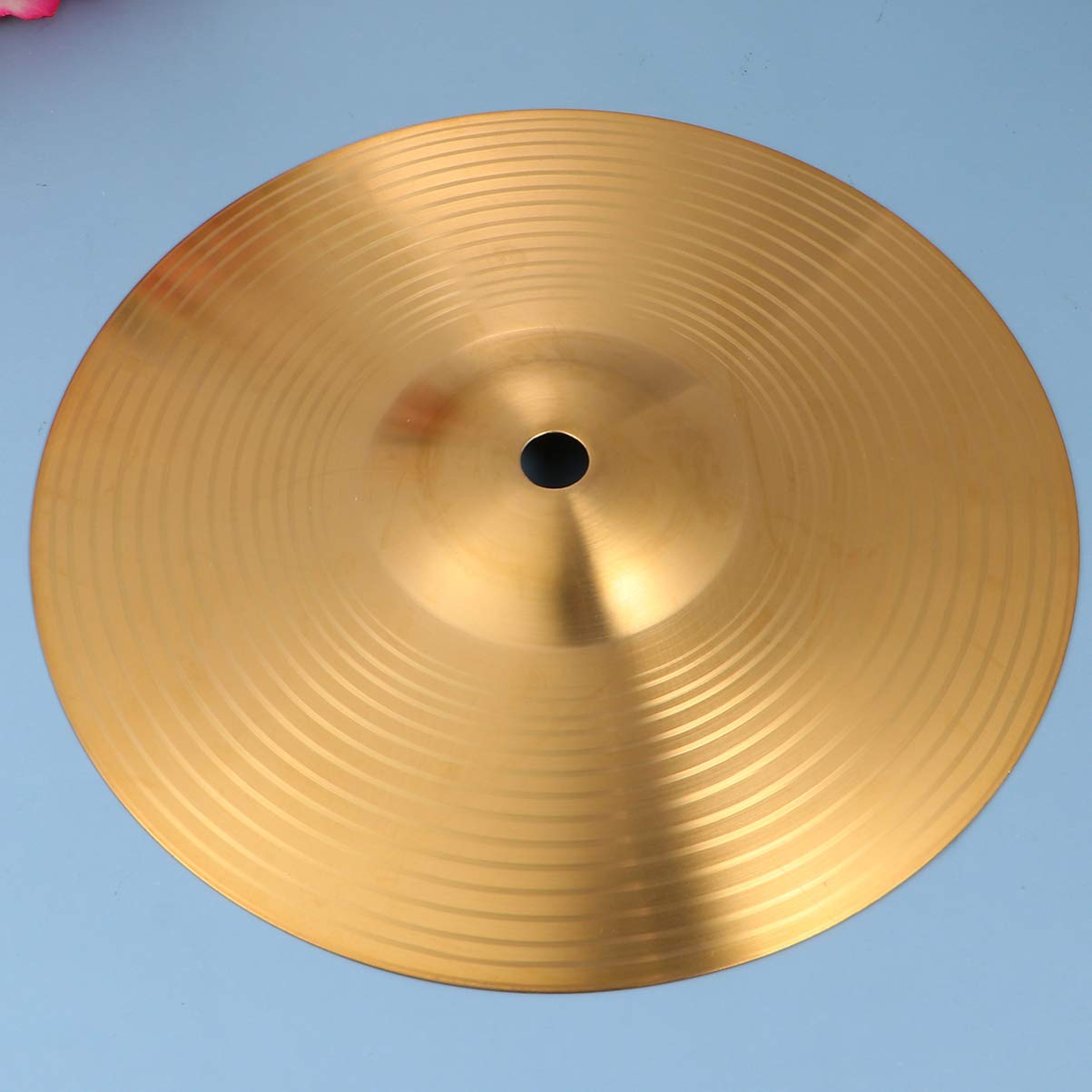 Healily Hi-Hat Becken Hi Hat Paar Trommeln Teil Musikinstrument Zubehör, Messing, goldfarben, 20 cm