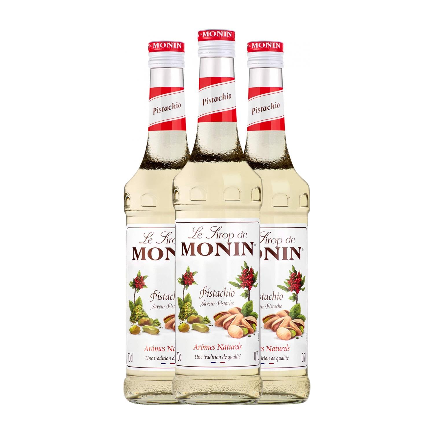Schnapp MoninCocktail Sirope Pistacho Pistachio Pistache sin alcohol 70 cl (Caja de 3 Botellas de 70 cl)