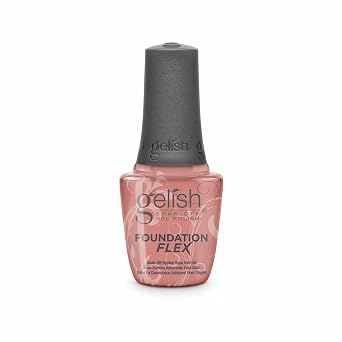 Gelish Foundation Flex Flexible Base Coat for Nails, Ridge Filling, Perfect Protection, Soak-Off Rubber Base Gel Nail Kit for Long-Lasting Nail Strength and Flexibility