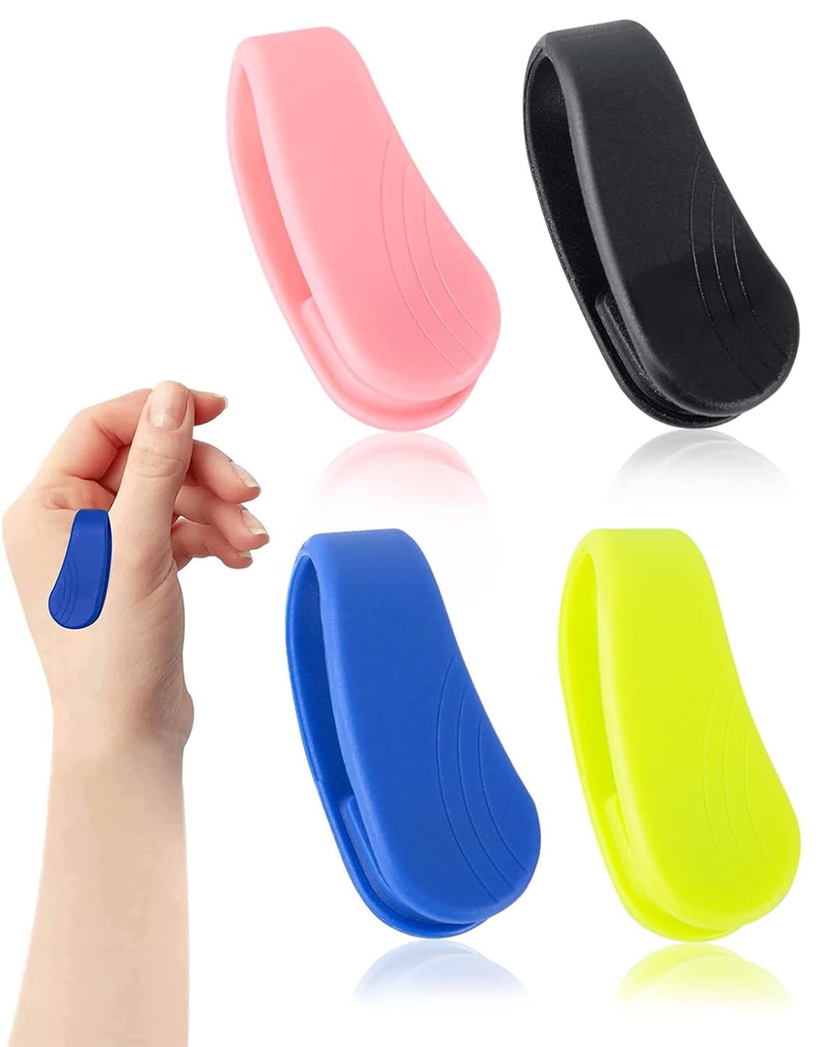 4 PCS Acupressure Clip for Diabetics, Sugar Control Acupressure Clip, Acupressure Clip, Stress Alleviation, Migraine Relief Products and Headache Relief Hand Clip, Stress Relief Gadgets (4 Color)