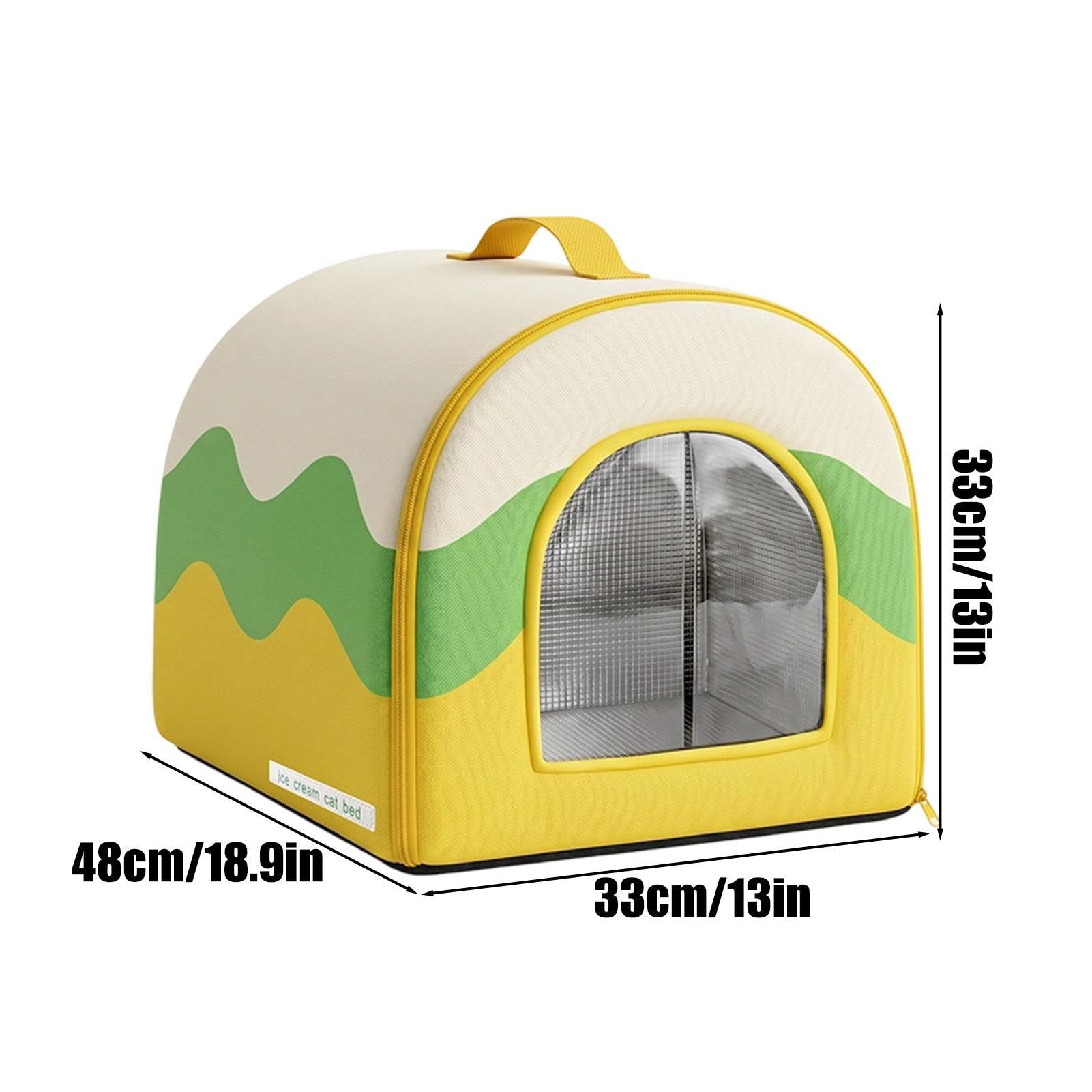 Casa Refrescante para Gatos Cueva para Gatos con de Hielo | Cueva Mascota Fría para Dueños Entrenadores Piso Hogar Oficina Dormitorio Sala Estudio Balcón Jardín