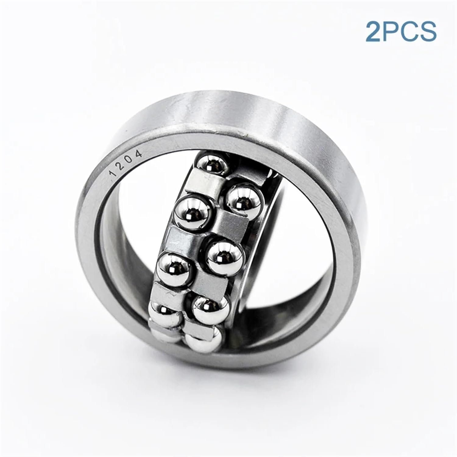 2pcs Self-Aligning Ball Bearings 1200 1201 1202 1203 1204 108 196 126 127 128 129 Miniature Double Row Ball Bearing(1204 20x47x14mm)