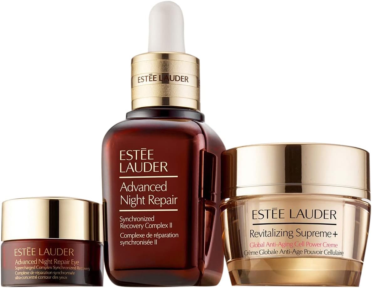 Estée Lauder Advanced Night Repair Synchronized Recovery Complex II, 1 oz, Eye Supercharged Complex .17 oz. Revitalizing Supreme+ 0.5 oz, Set