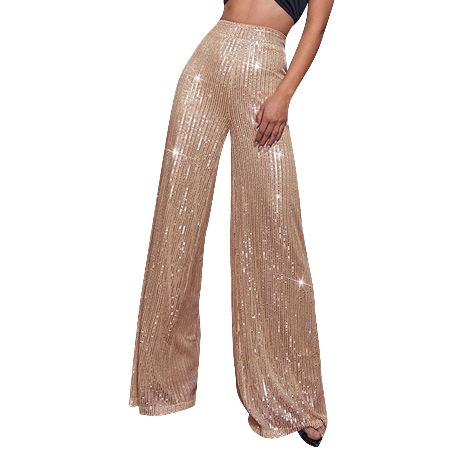 Women Wide Leg Pants 2024 Flowy Elastic Waist Pants Casual Palazzo Pants Baggy Casual Work Pants Spring Outfits